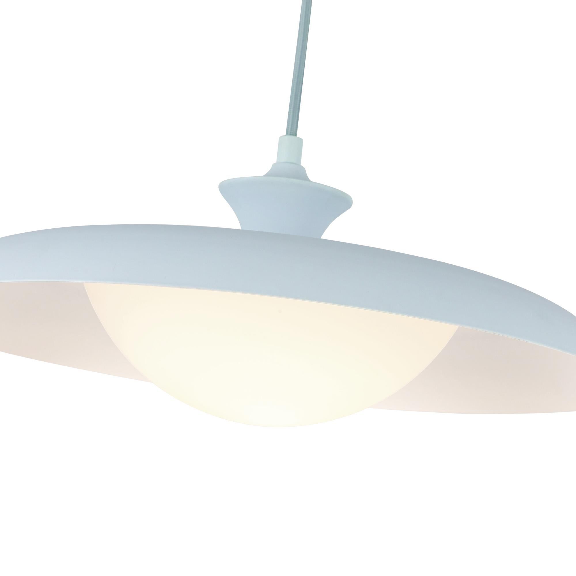 Shown in Cerulean finish and Opal glass