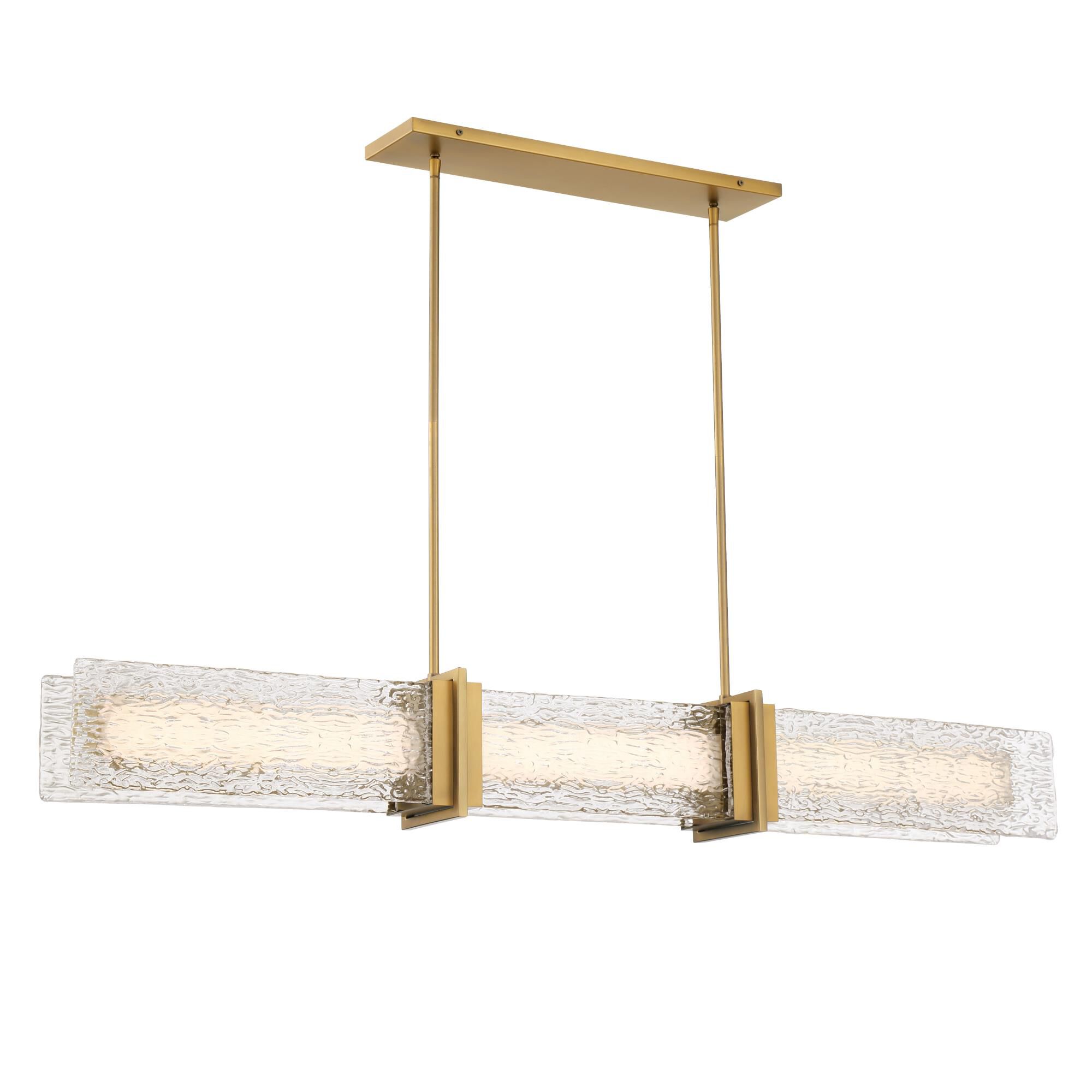 Shown in Legacy Brass finish and Clear glass and Textured Glass shade