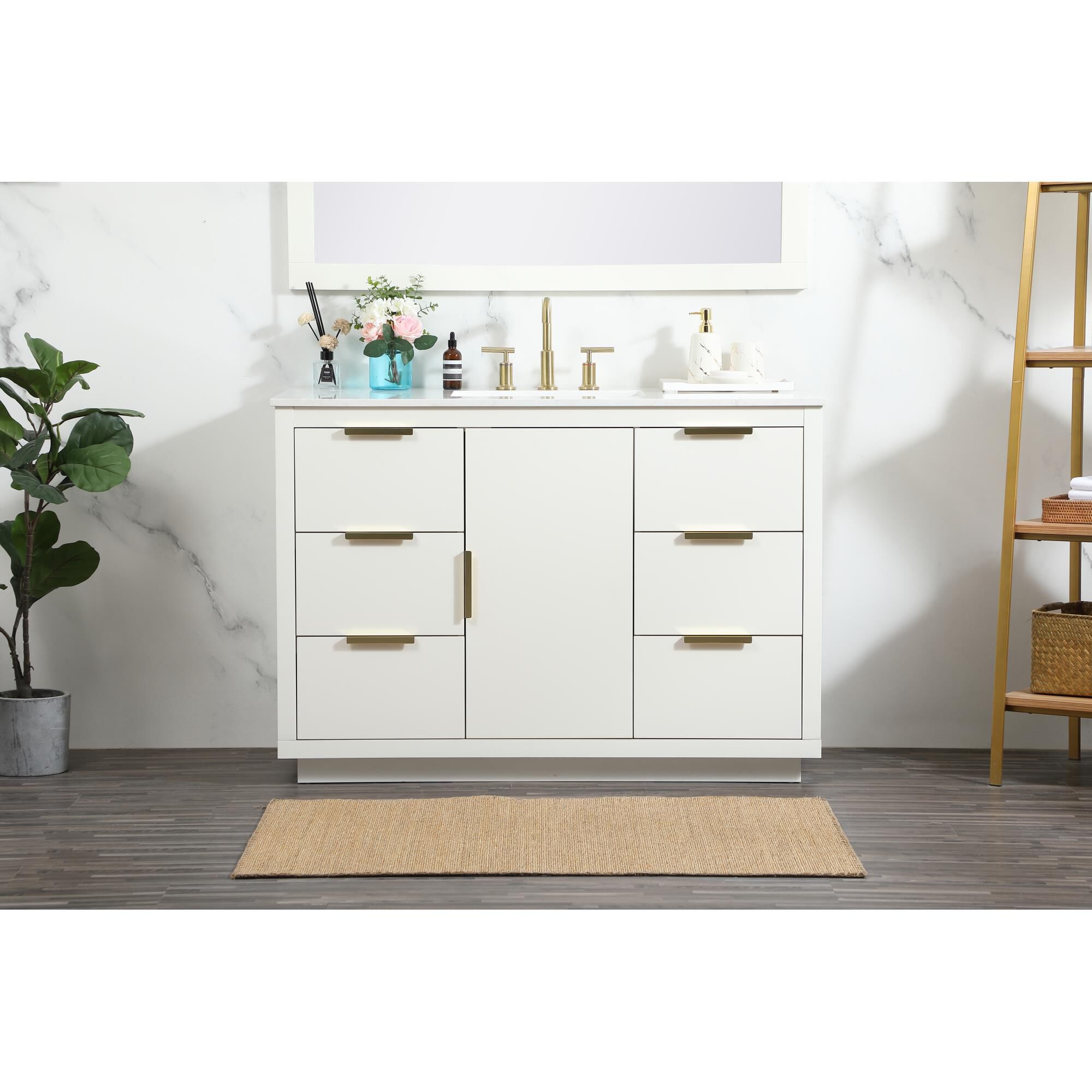 Shown in White finish