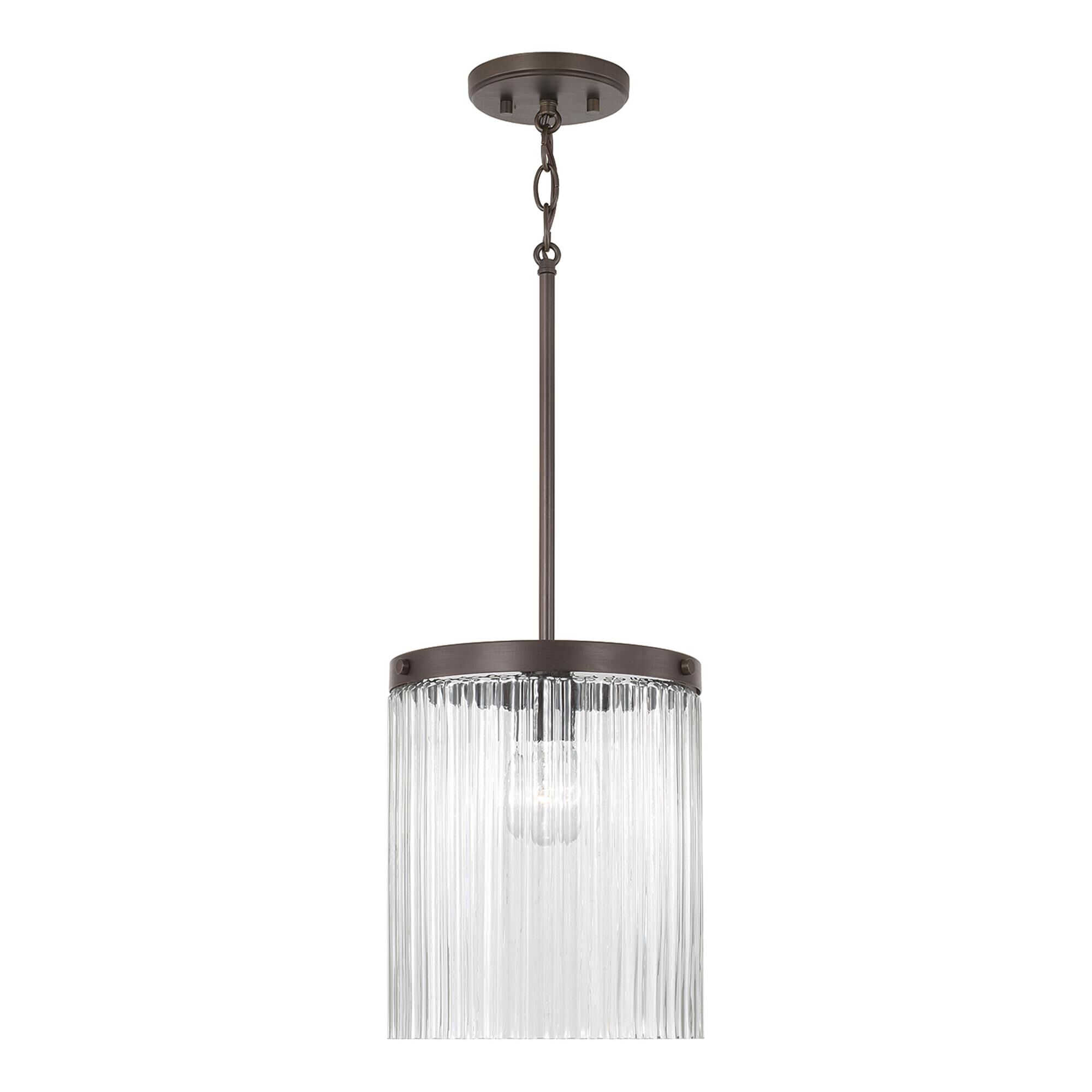 Shown in Oil Rubbed Bronze finish and Beveled Fluted glass