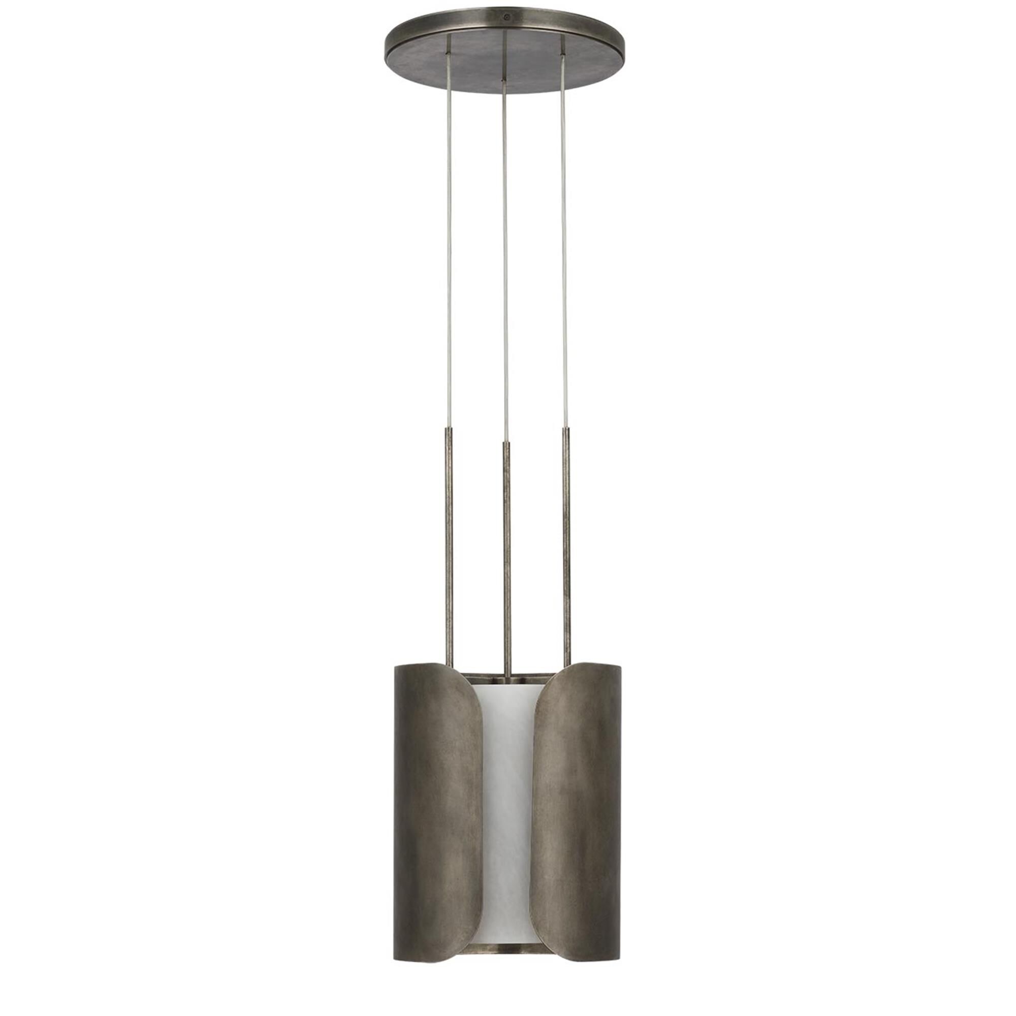 Shown in Mottled Pewter finish and Alabaster shade