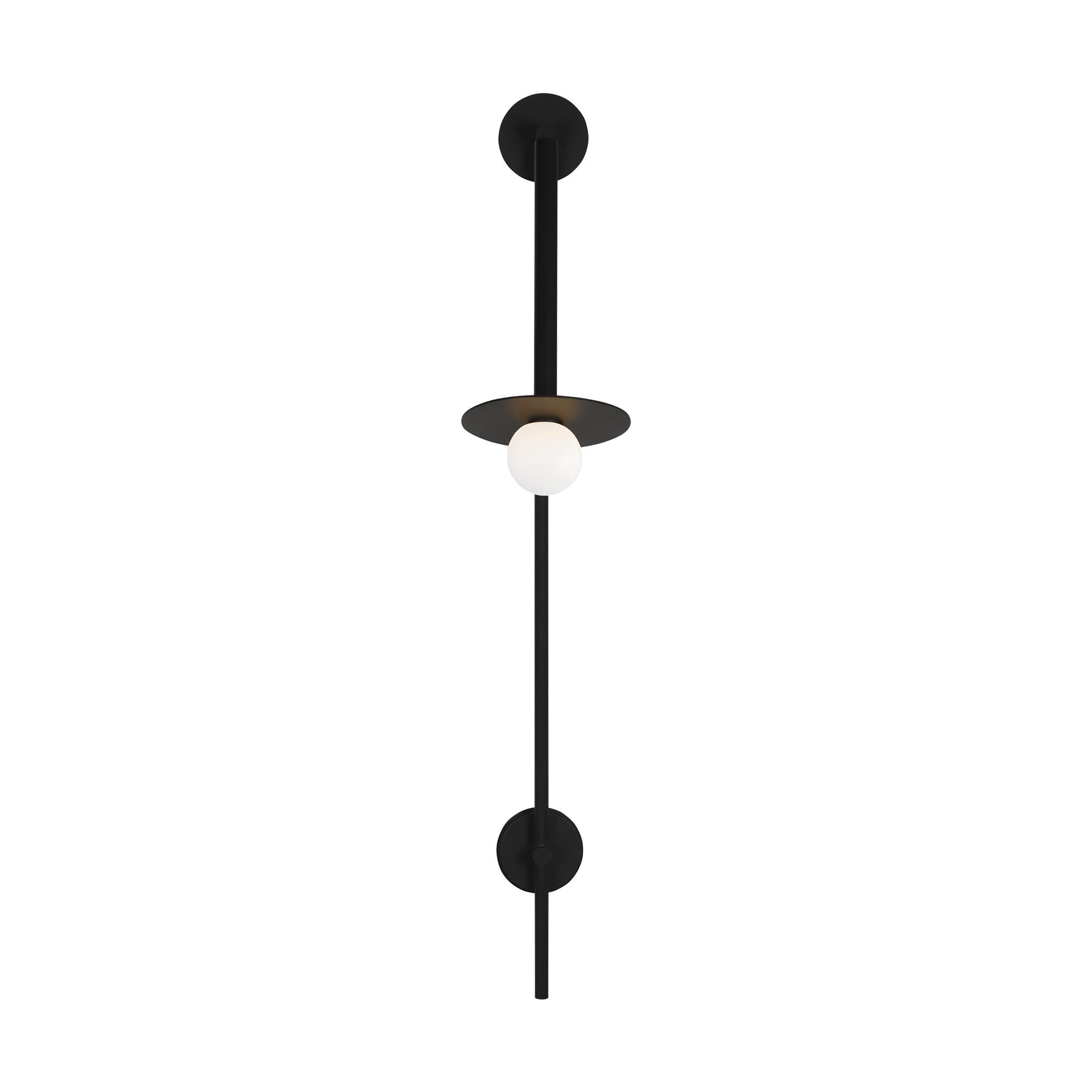 Shown in Midnight Black finish and Milk Whitesteel glass