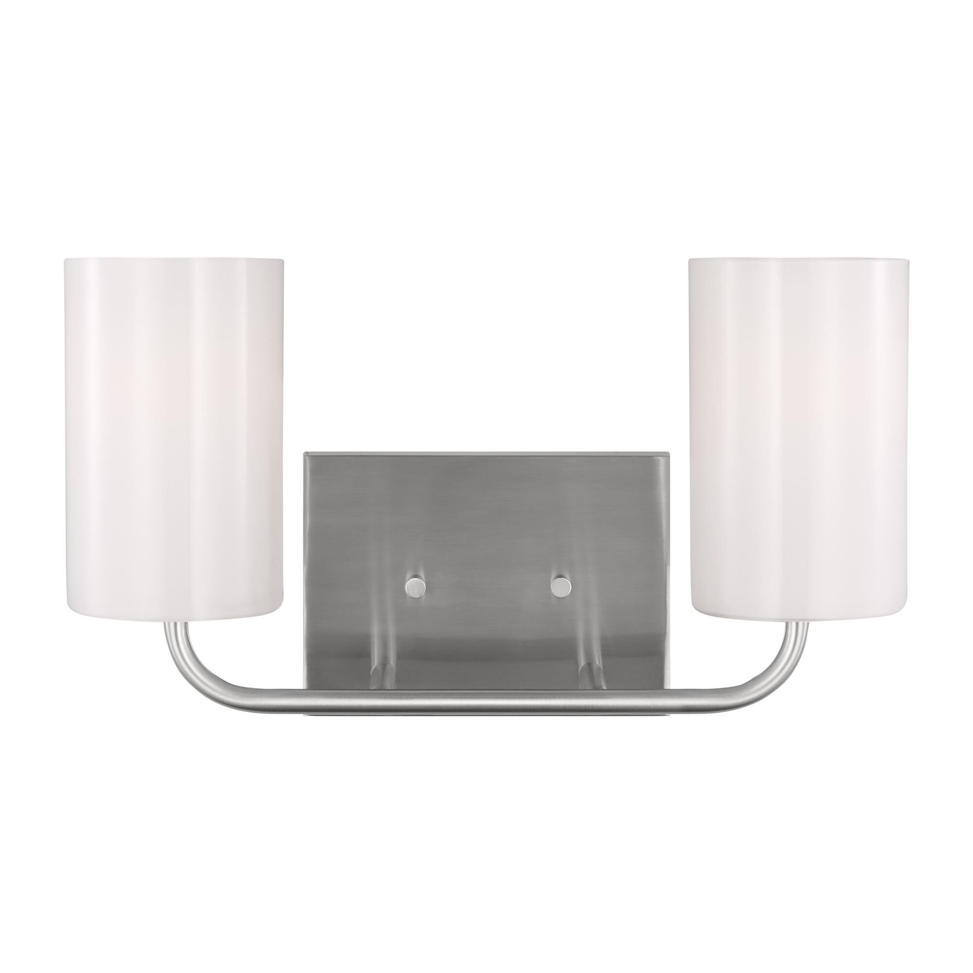 Shown in Brushed Steel finish and Clear Outside / Painted White Inside Glass s shade