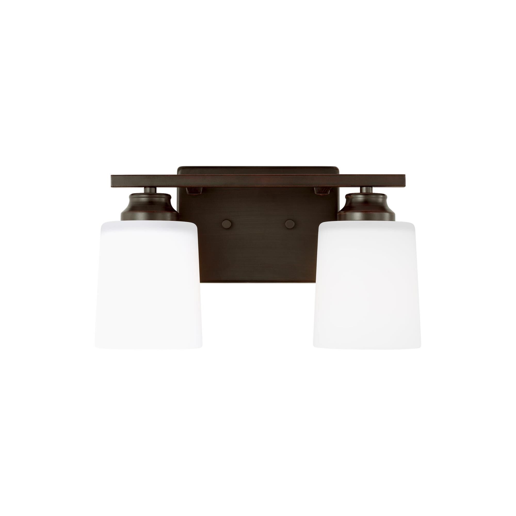 Shown in Bronze finish and Etched / White Inside Glass shade