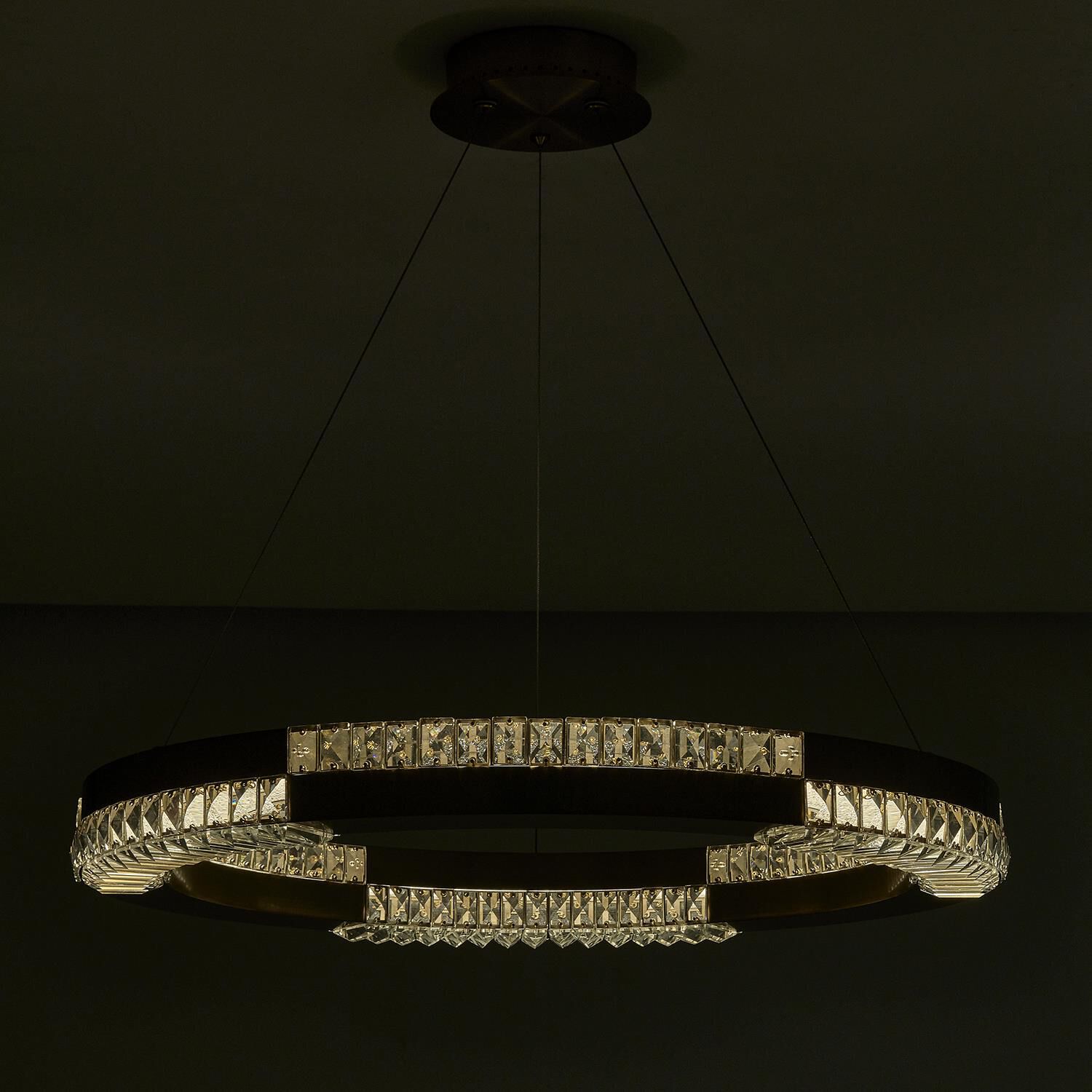 Shown in Winter Brass finish and Firenze Clear crystal