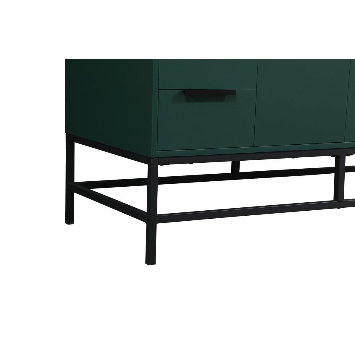 Shown in Green finish and Without Backsplash accent