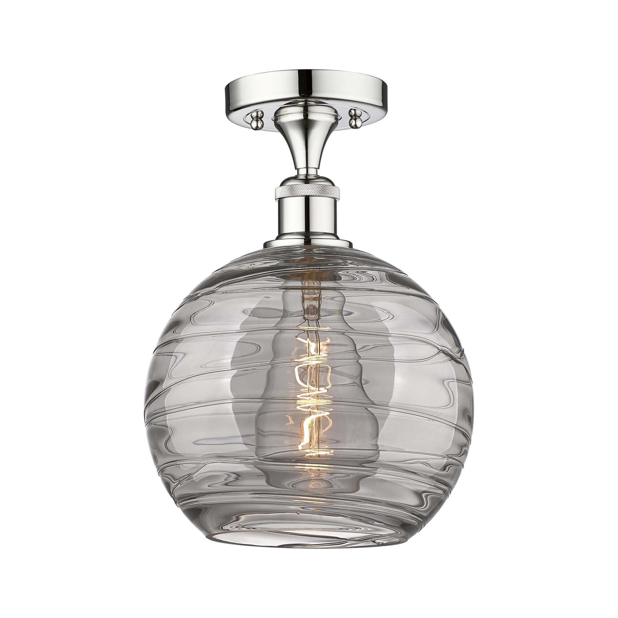 Bruno Marashlian Athens Deco Swirl 10 Inch 1 Light Semi Flush Mount by Innovations Lighting