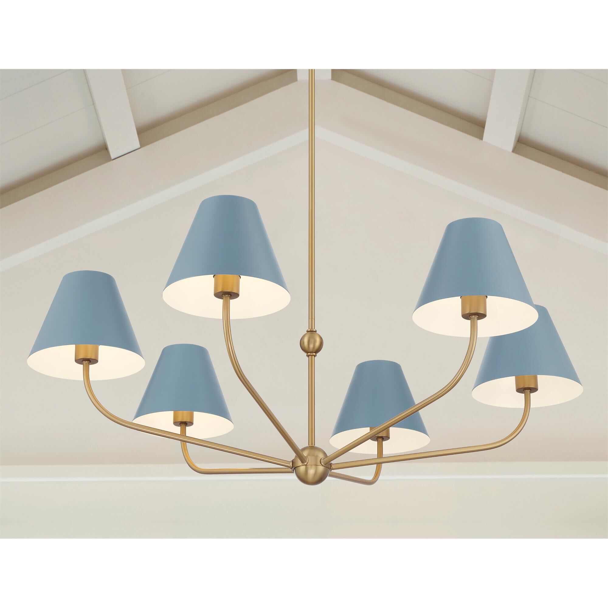 Shown in Vibrant Gold and Blue finish and Steel shade