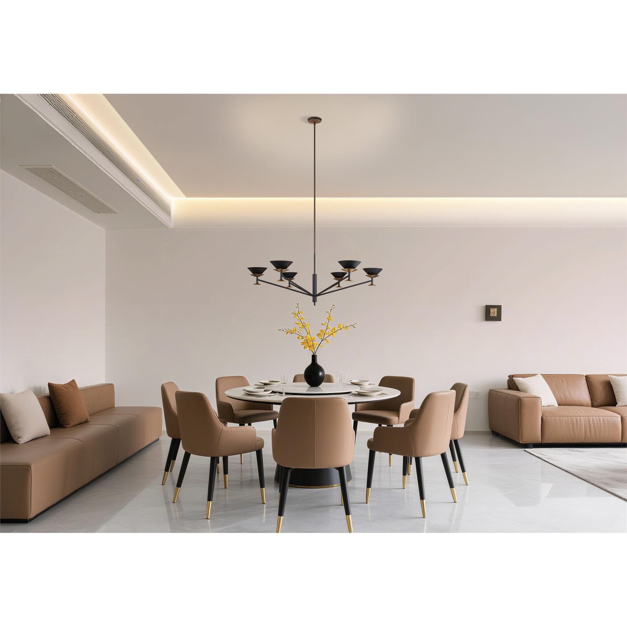 Shown in Textured Black finish and Textured Black shade