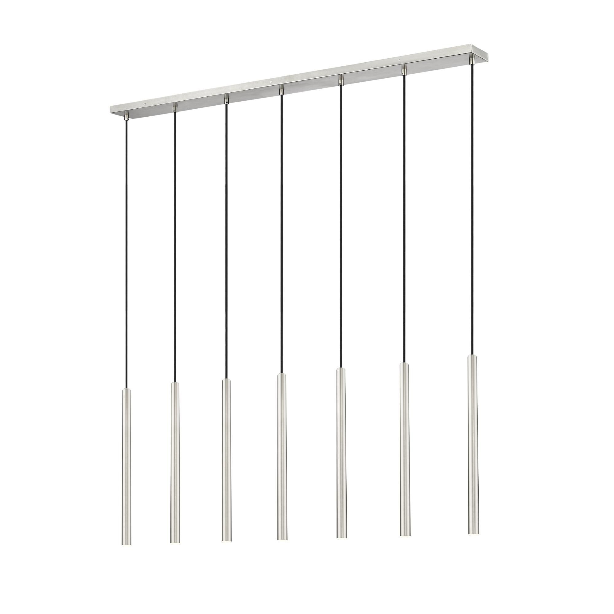 Shown in Brushed Nickel finish and Brushed Nickel glass and Brushed Nickel shade