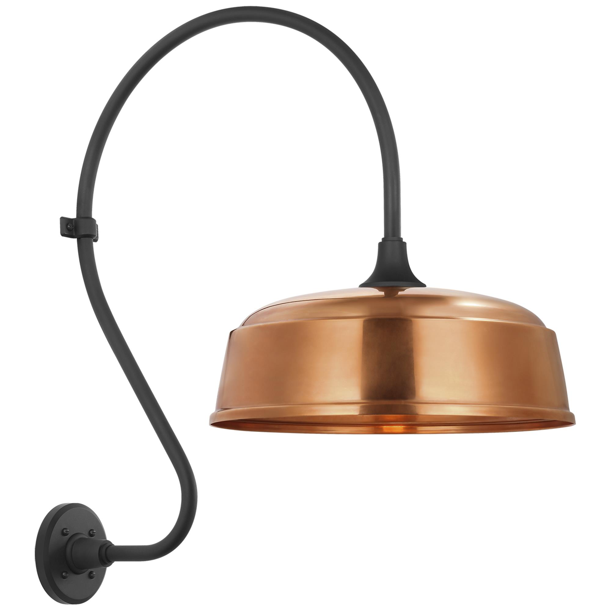 Shown in Matte Black finish and Copper shade
