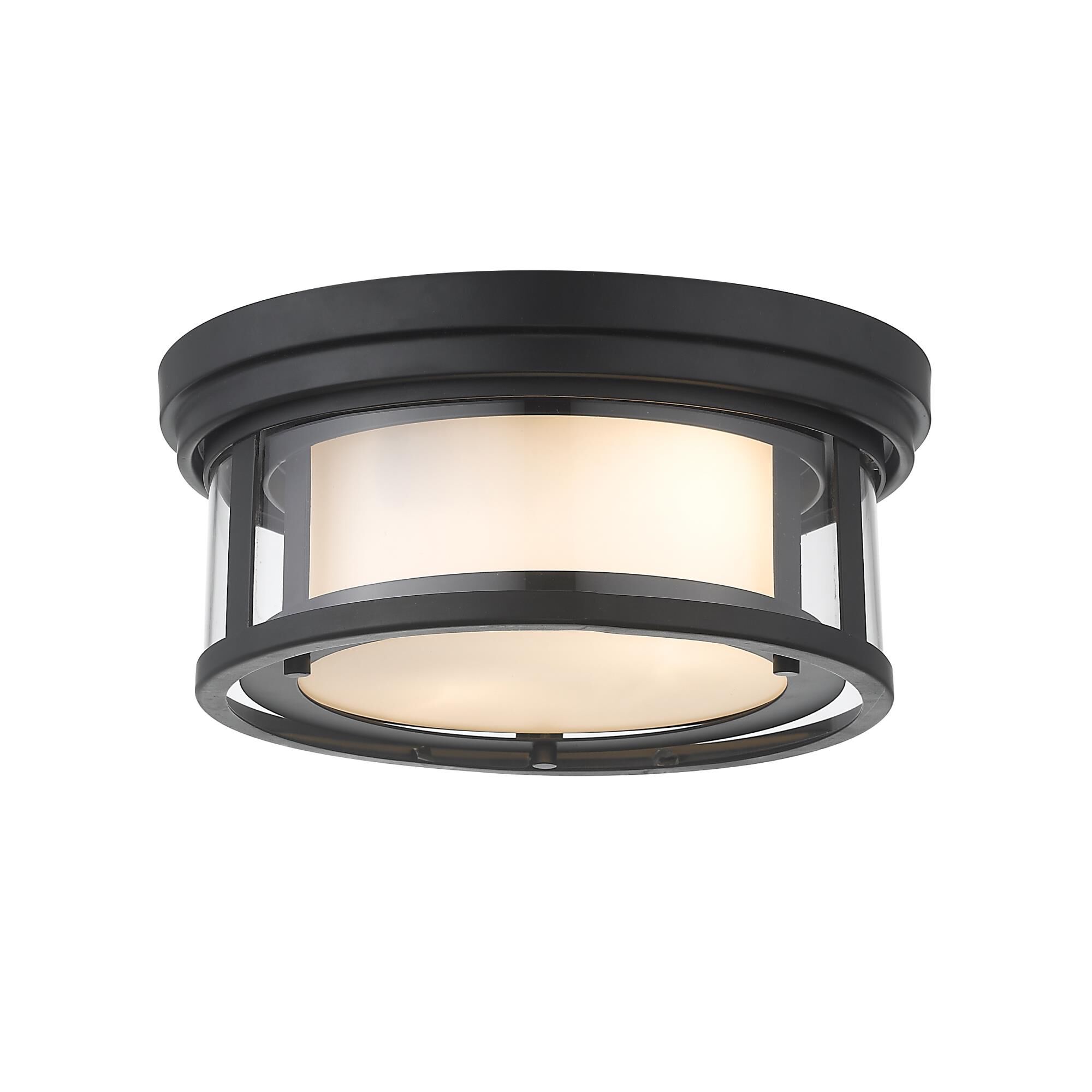 Shown in Matte Black finish and Glass shade