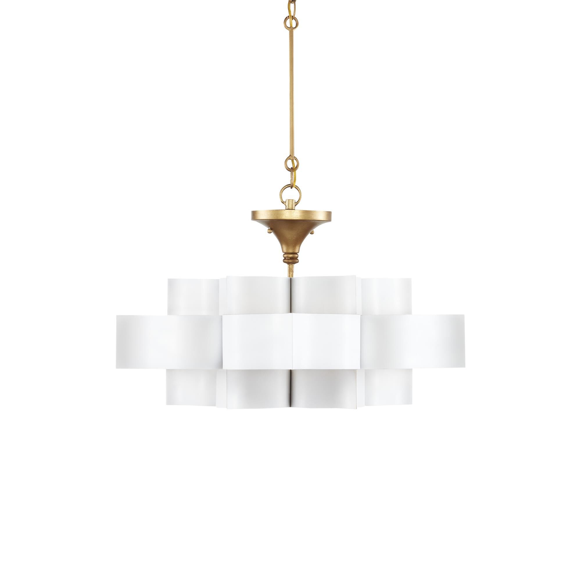 Shown in Sugar White/Comtemoprary Gold Leaf finish