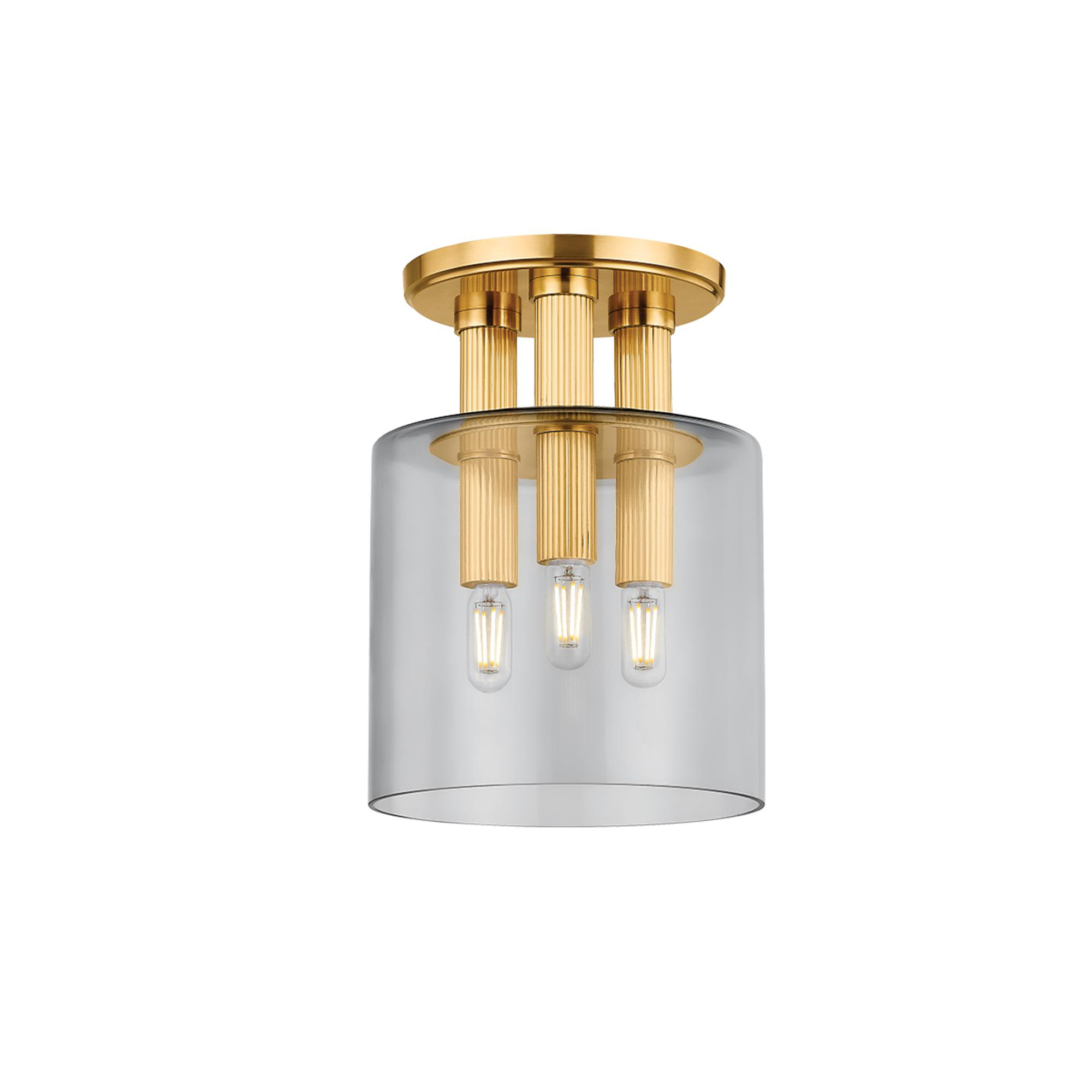 Crystler 8 Inch 3 Light Flush Mount,