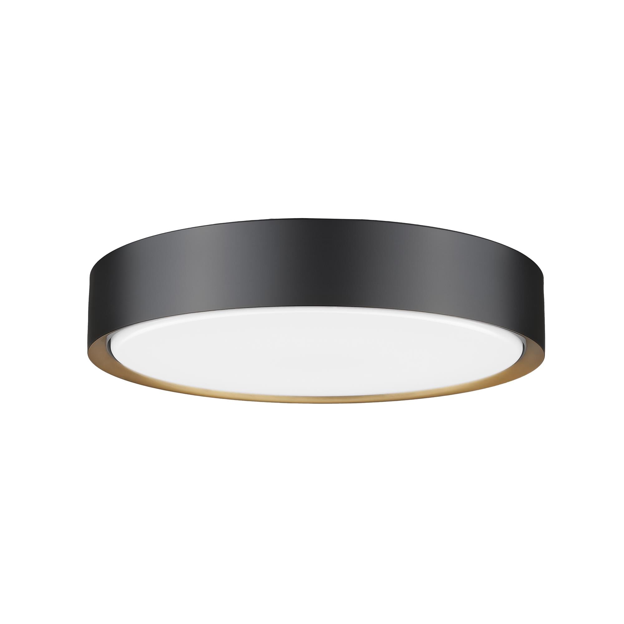 Shown in Matte Black And Modern Gold finish and Frosted glass and Frosted shade