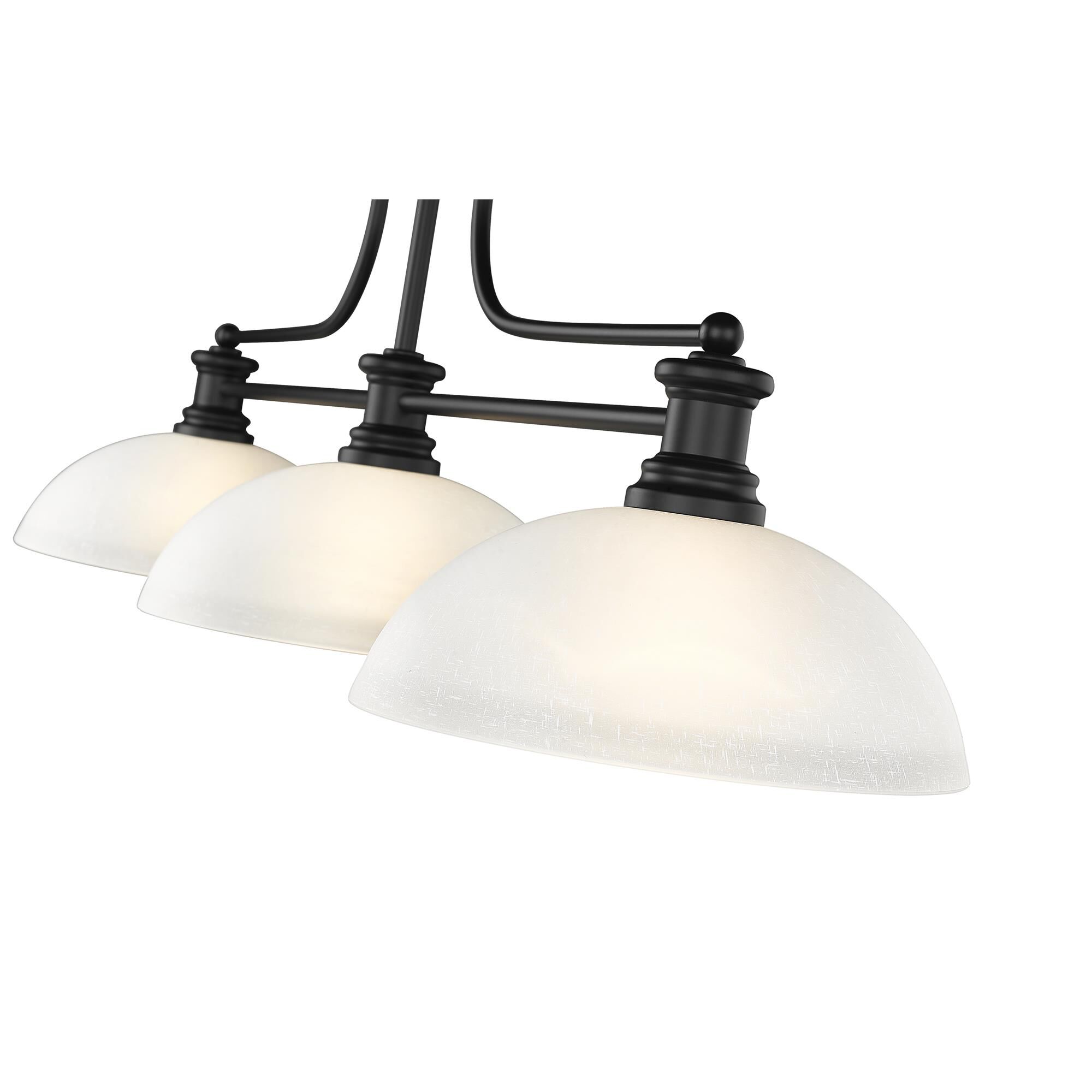 Shown in Matte Black finish and White shade