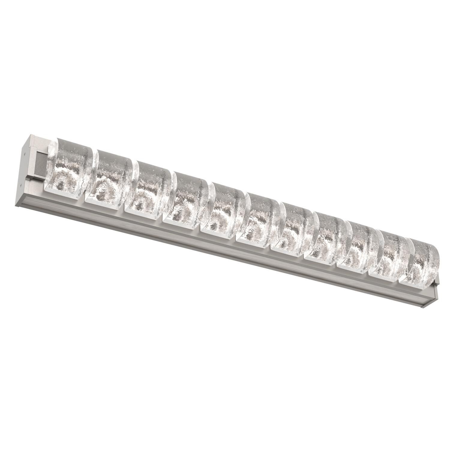 Shown in Beige Silver finish and Clear Rounded glass and Light Oak accent