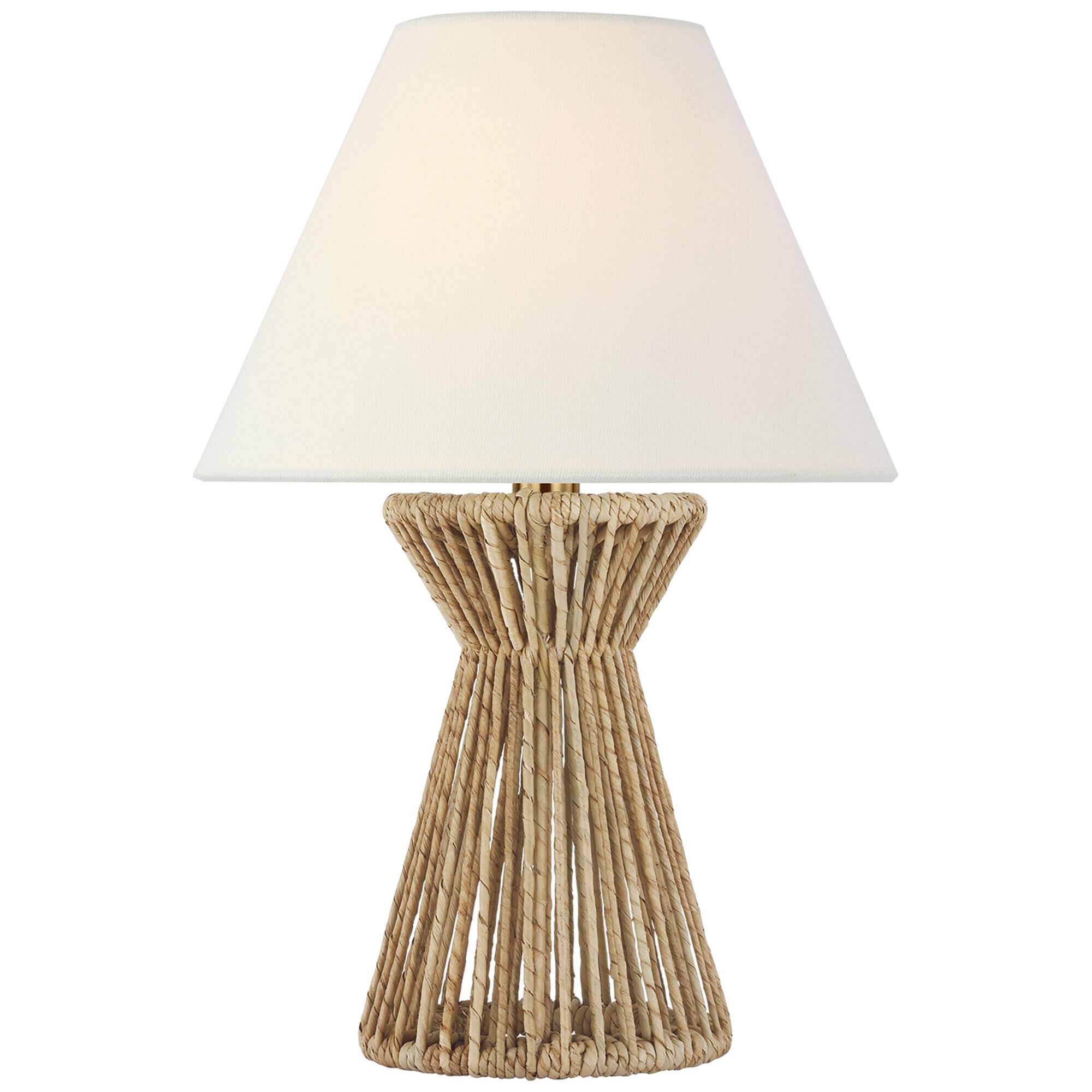 Shown in Natural Abaca finish and Linen shade