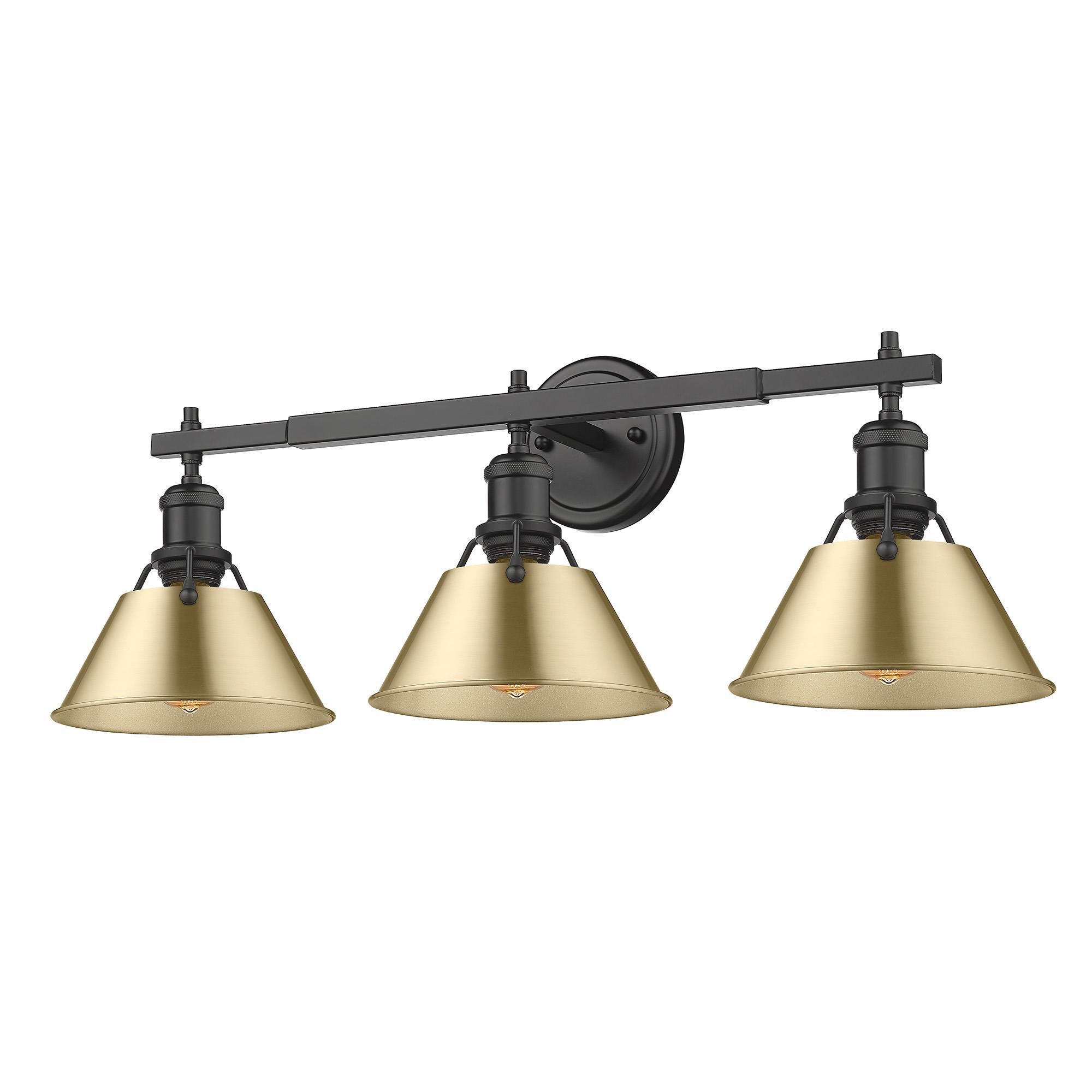 Shown in Matte Black finish and Without Glass glass and Brushed Champagne Bronze shade