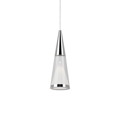 Shown with 0.0 crystal and 0.0 glass and Acrylic - Frosted Conical Shape shade