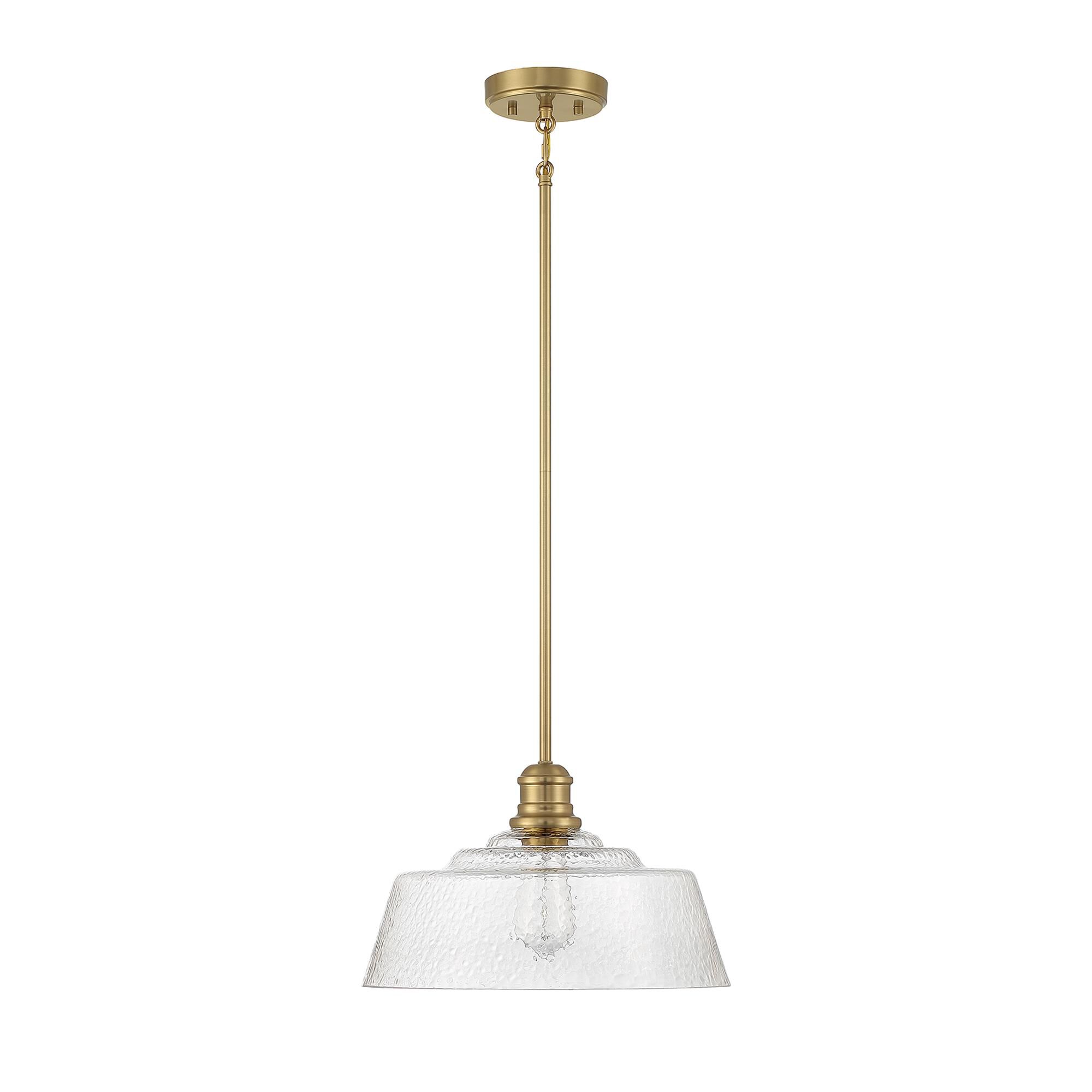 Shown in Natural Brass finish and Vintage glass