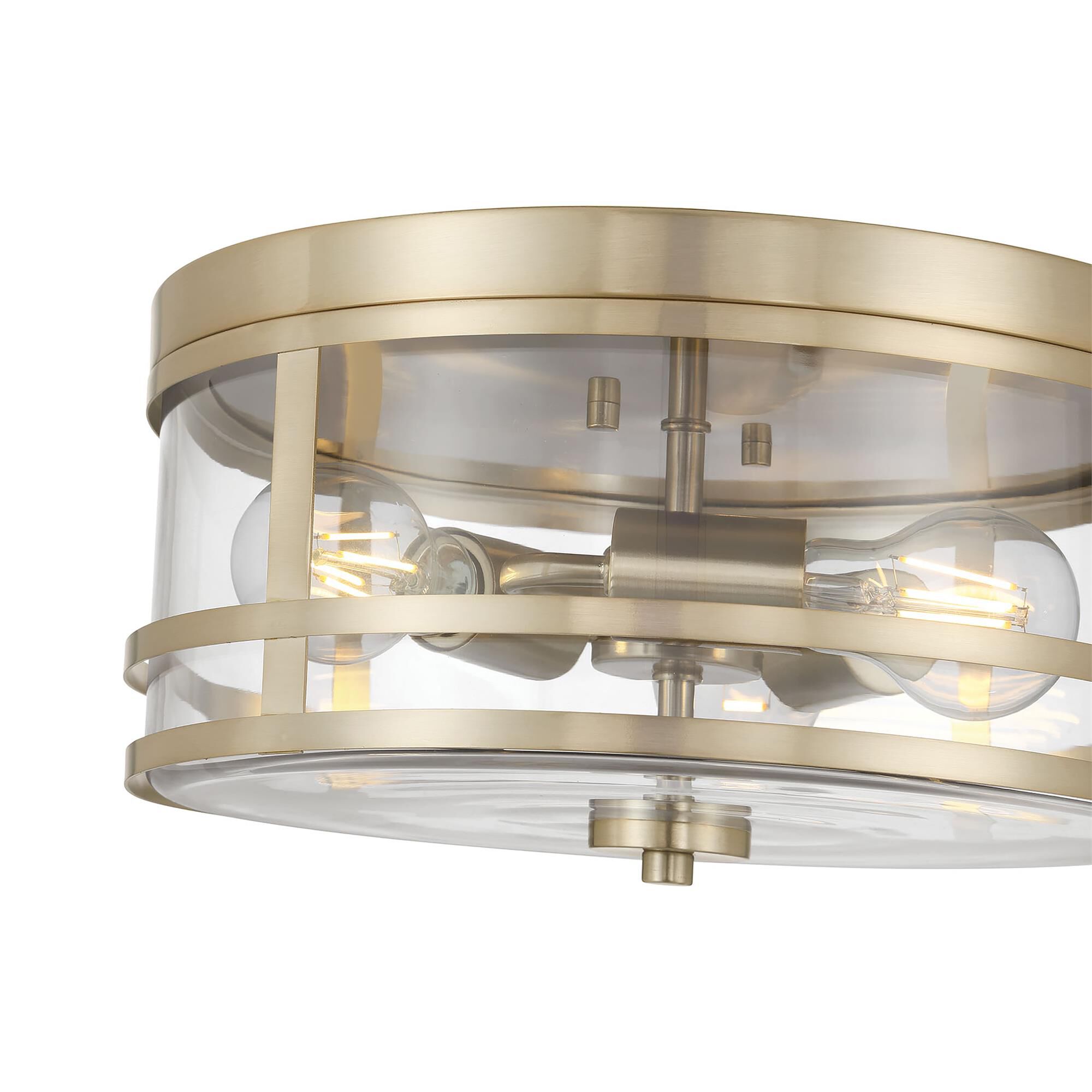 Shown in Modern Gold finish and Clear glass