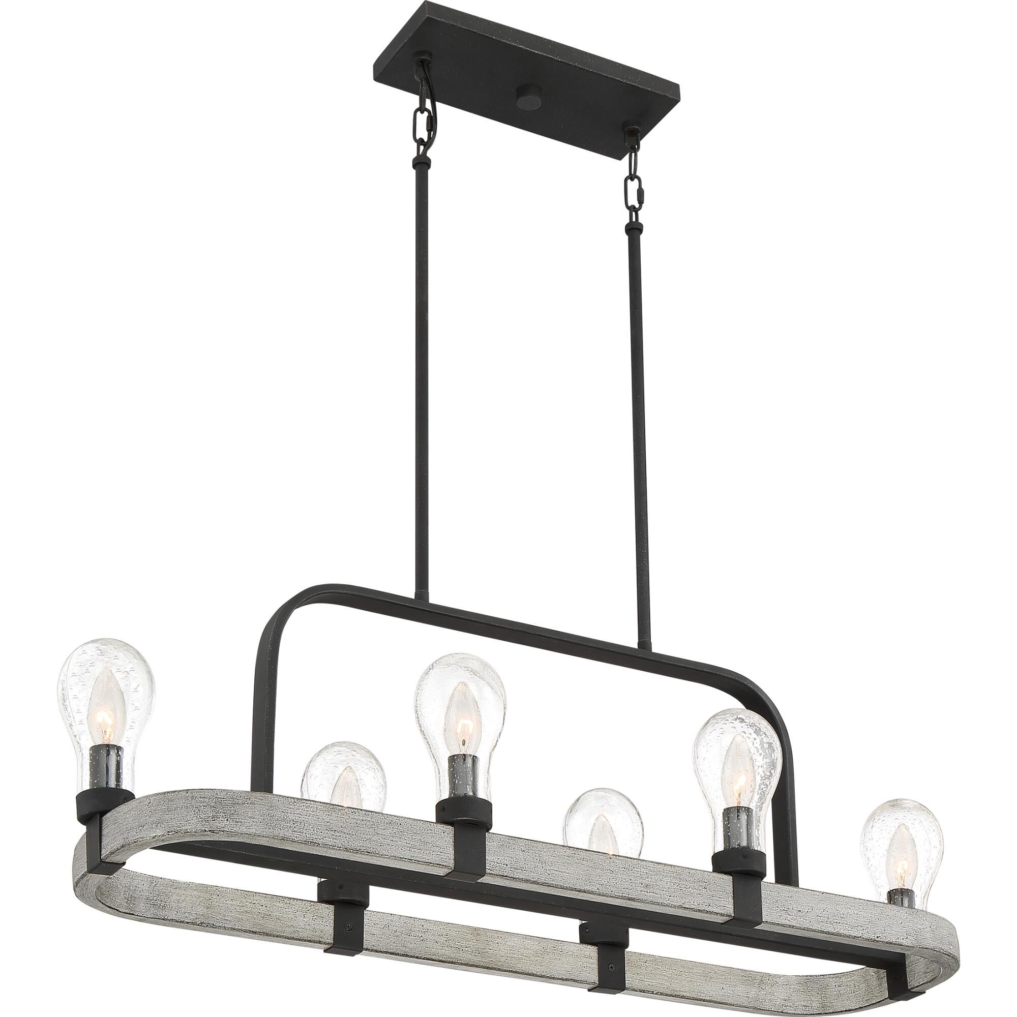 36 Inch 6 Light Linear Suspension Light by Quoizel