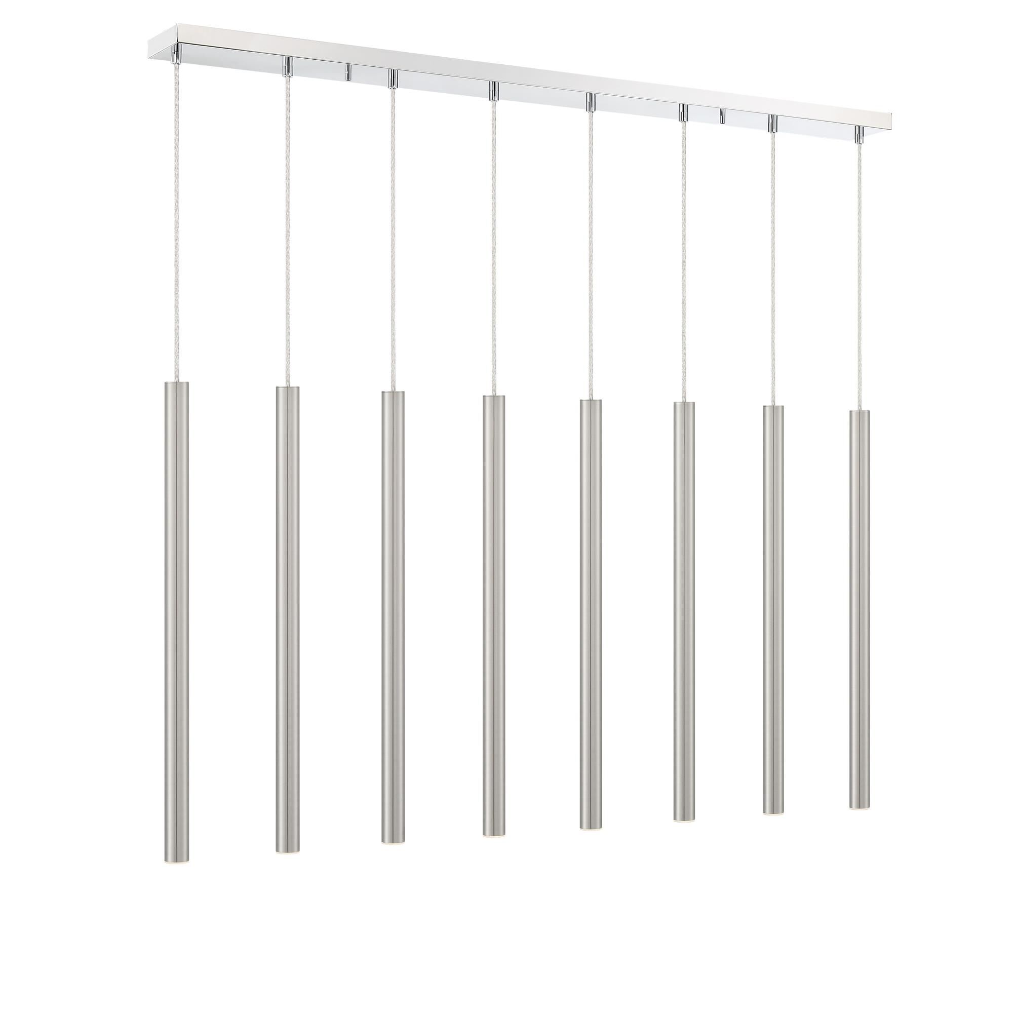 Shown in Chrome finish and Steel glass and Steel shade