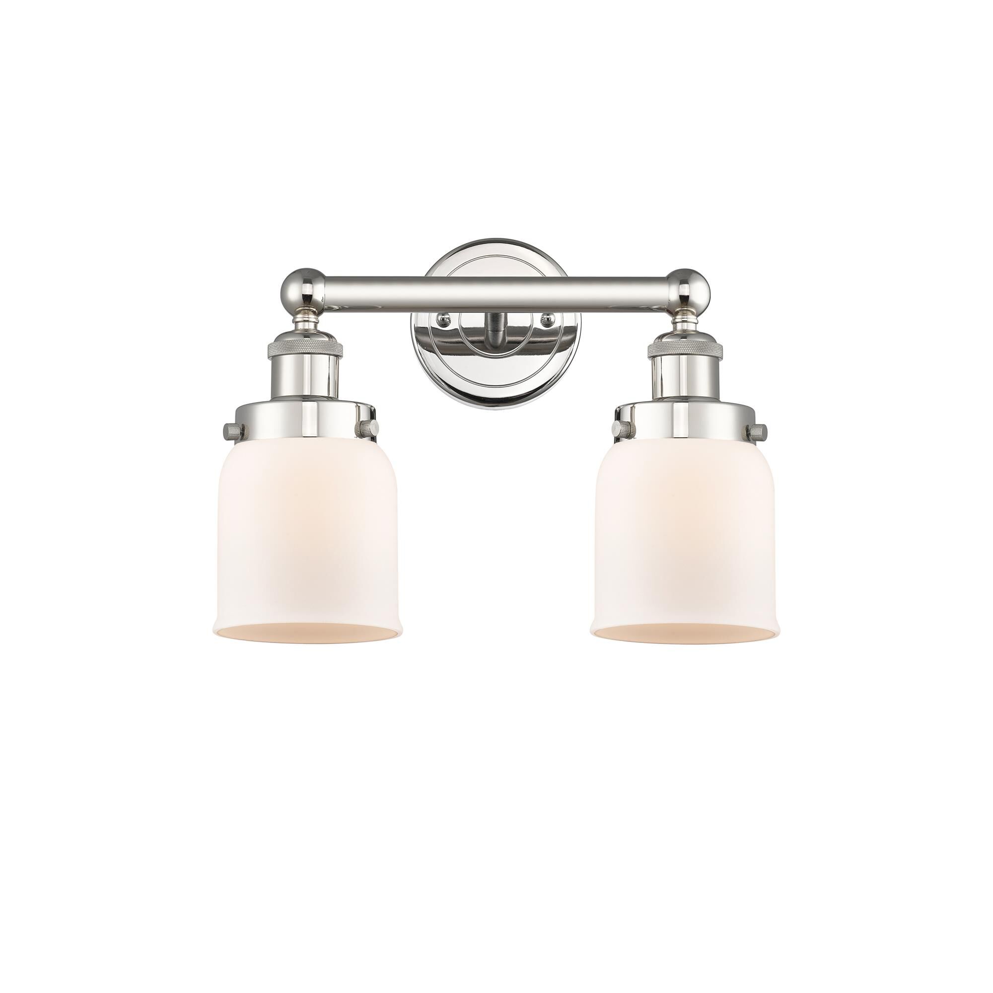 Shown in Polished Nickel finish and Matte White glass