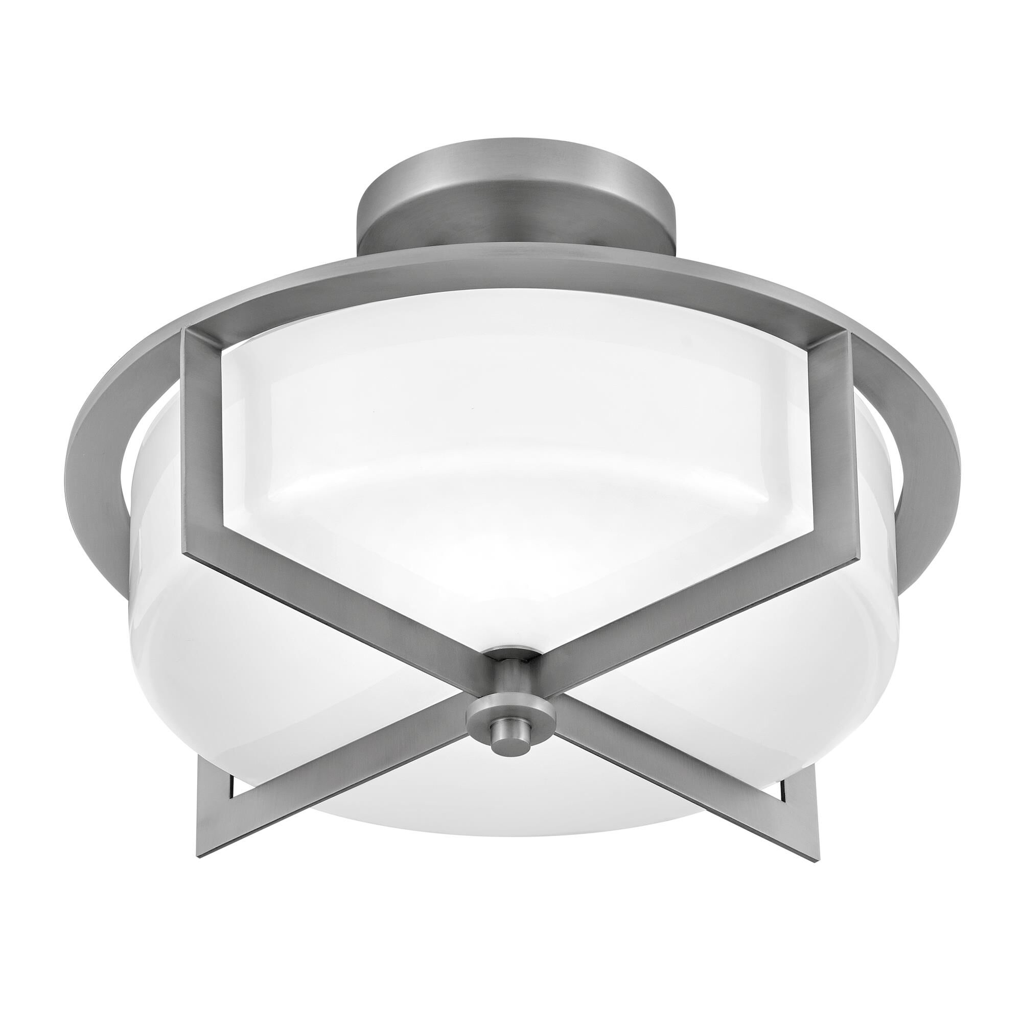 Shown in Antique Nickel finish and Cased Opal glass