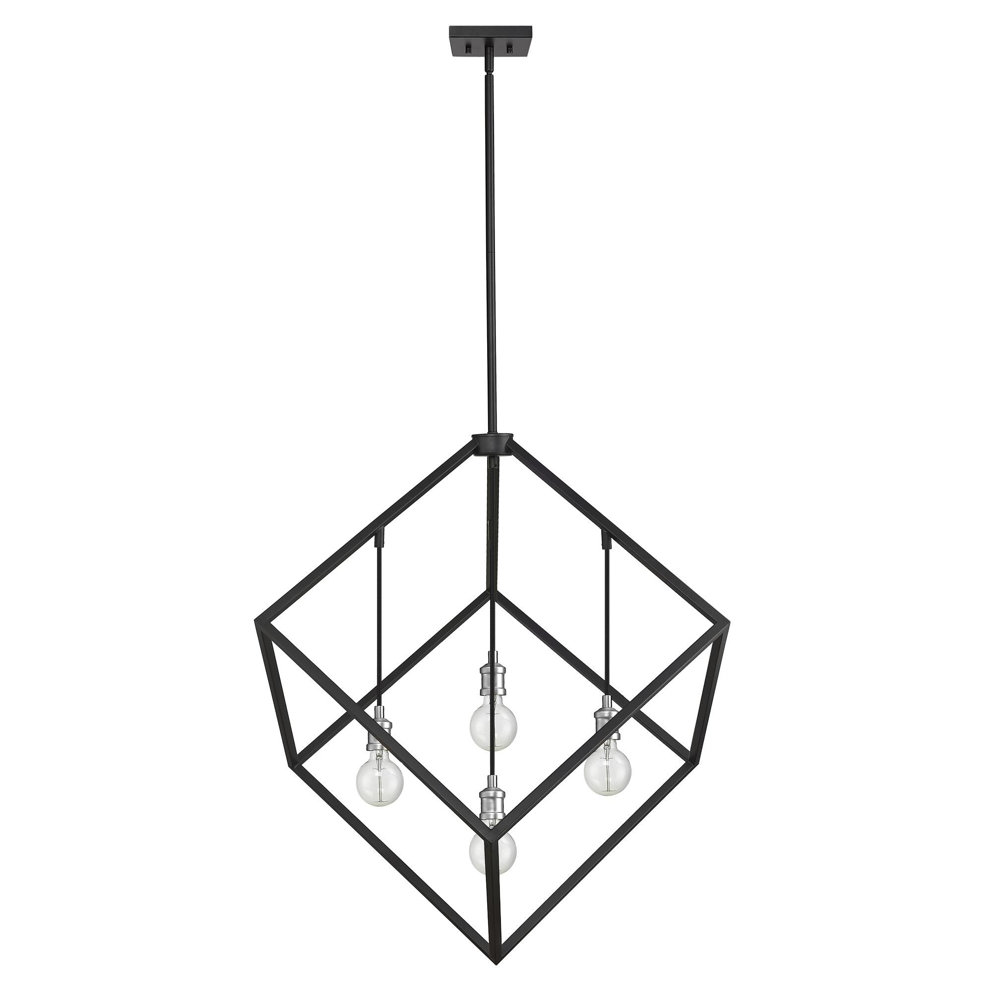 Shown in Matte Black + Brushed Nickel finish and --- glass and --- shade