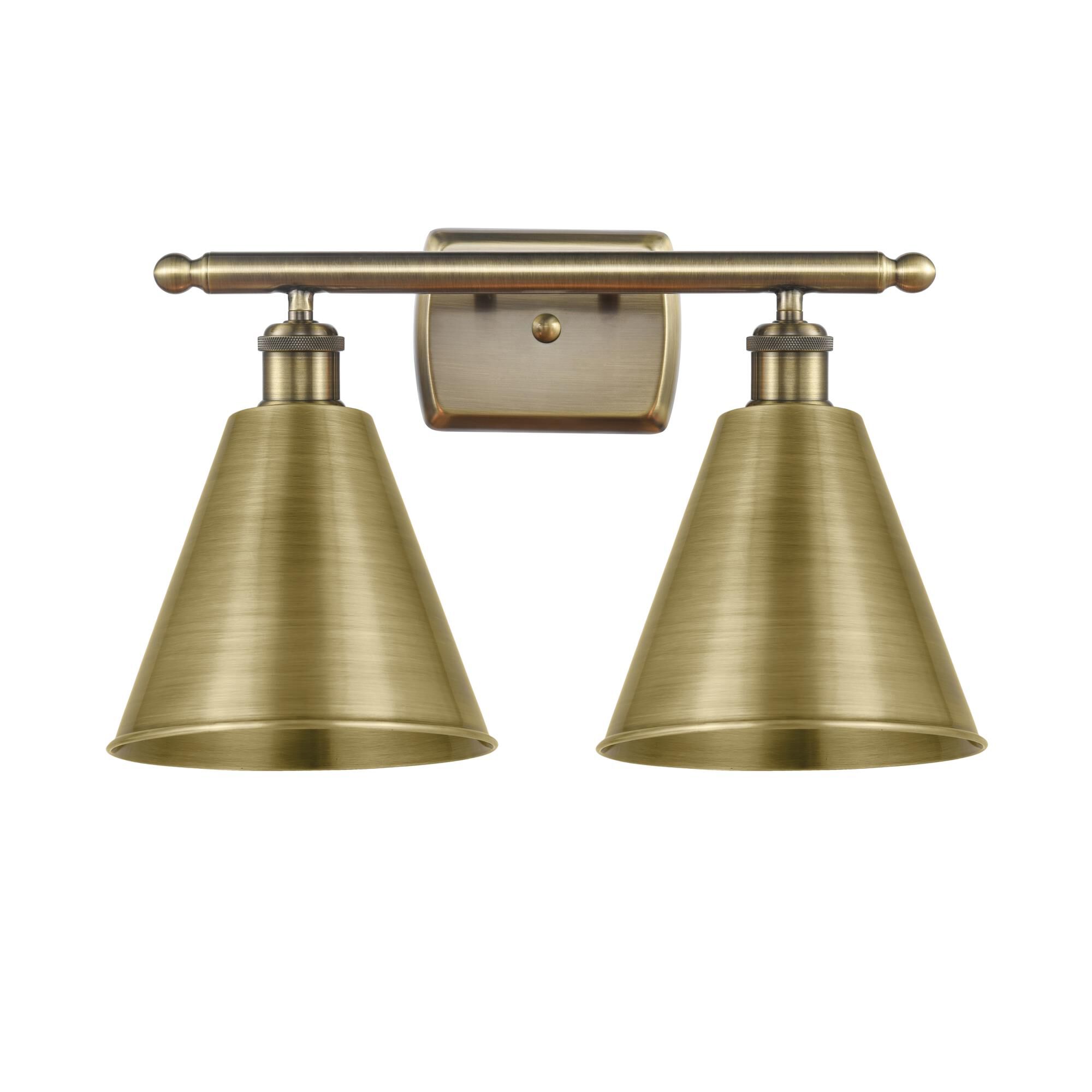 Bruno Marashlian Ballston Cone 18 Inch 2 Light Bath Vanity Light by Innovations Lighting