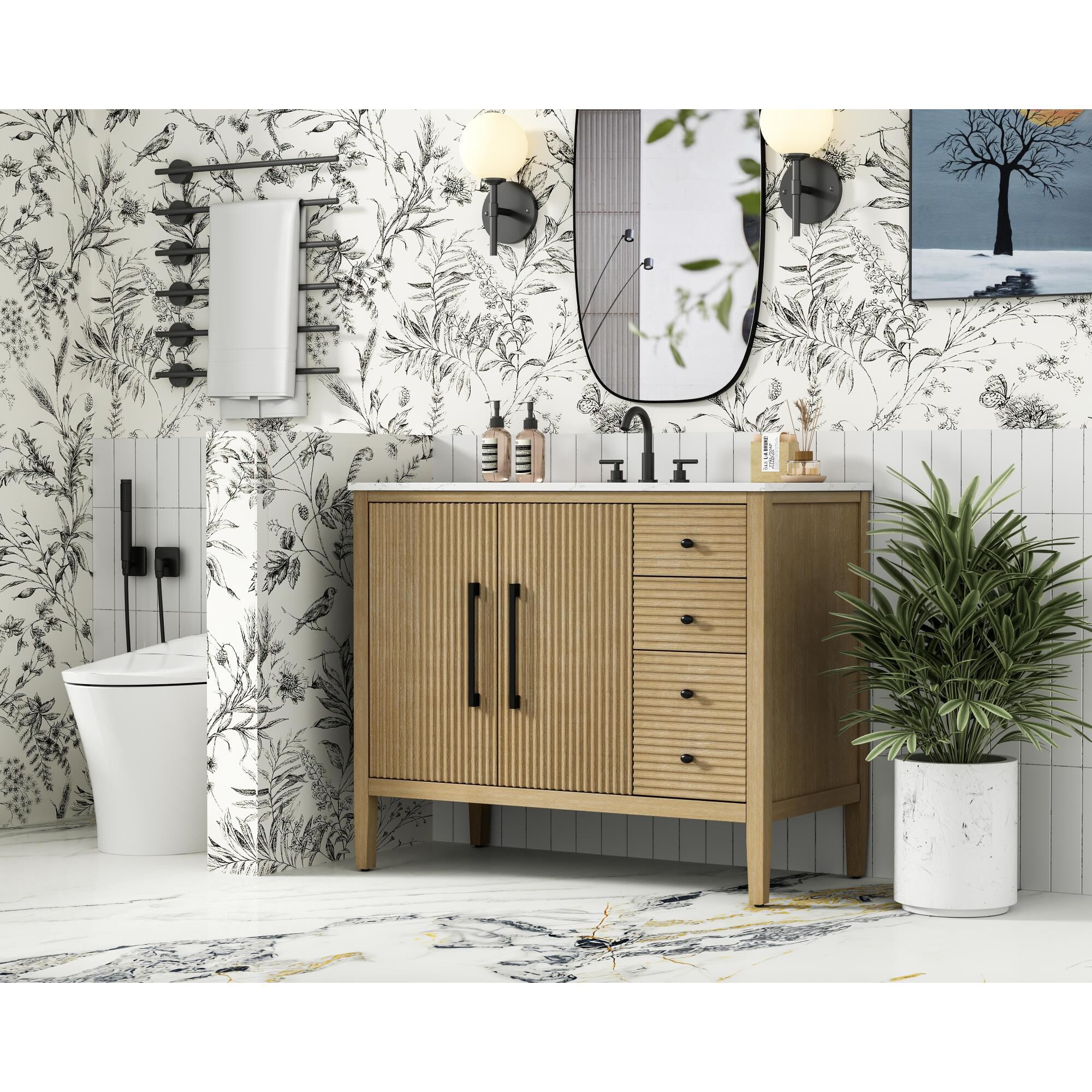 Shown in Linen Oak finish