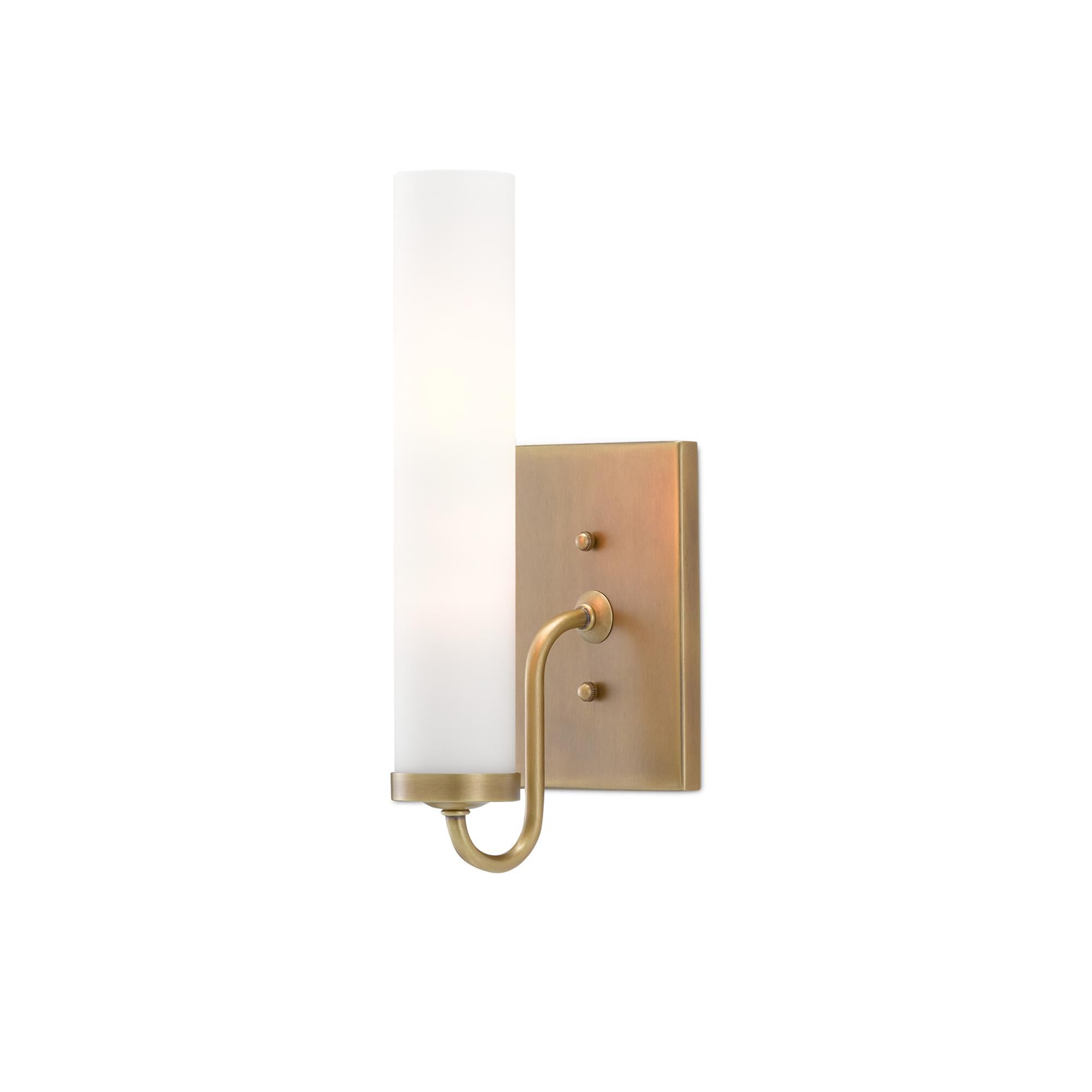 Shown in Antique Brass finish and Opaque glass