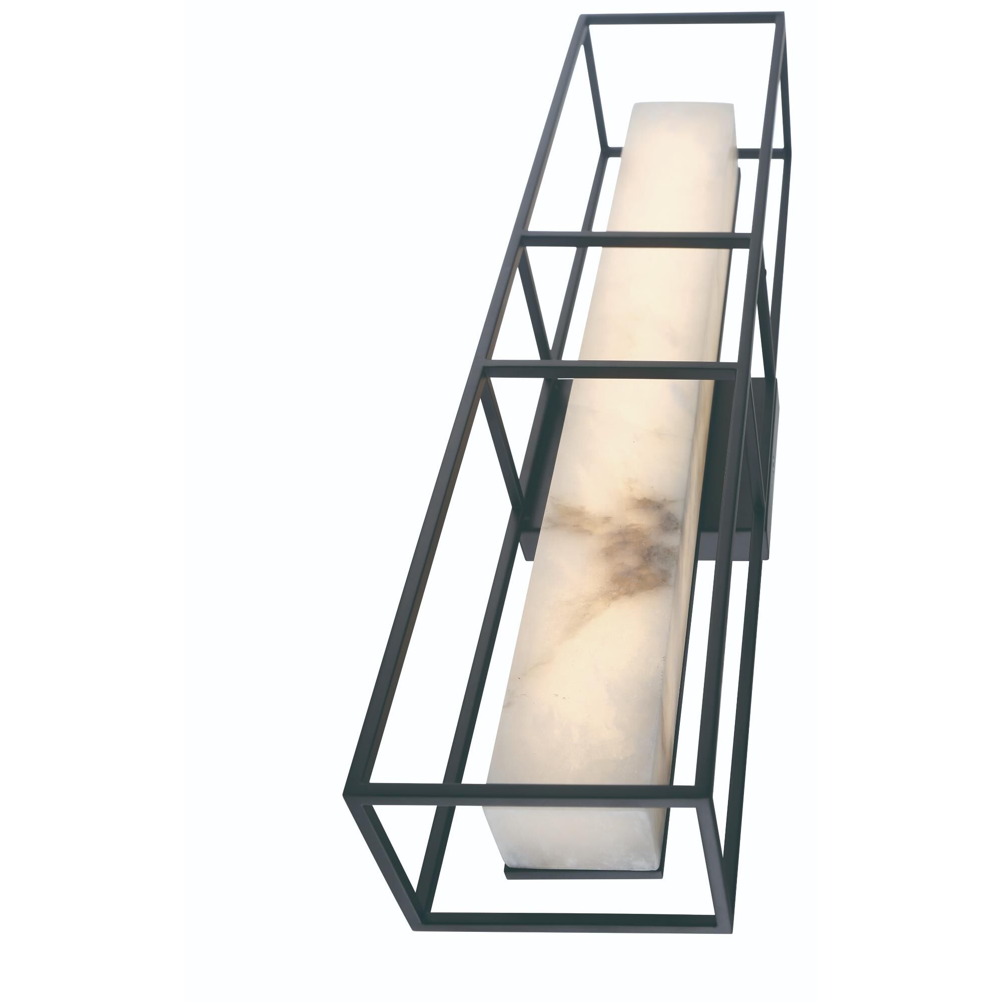 Shown in Black finish and White Alabaster shade