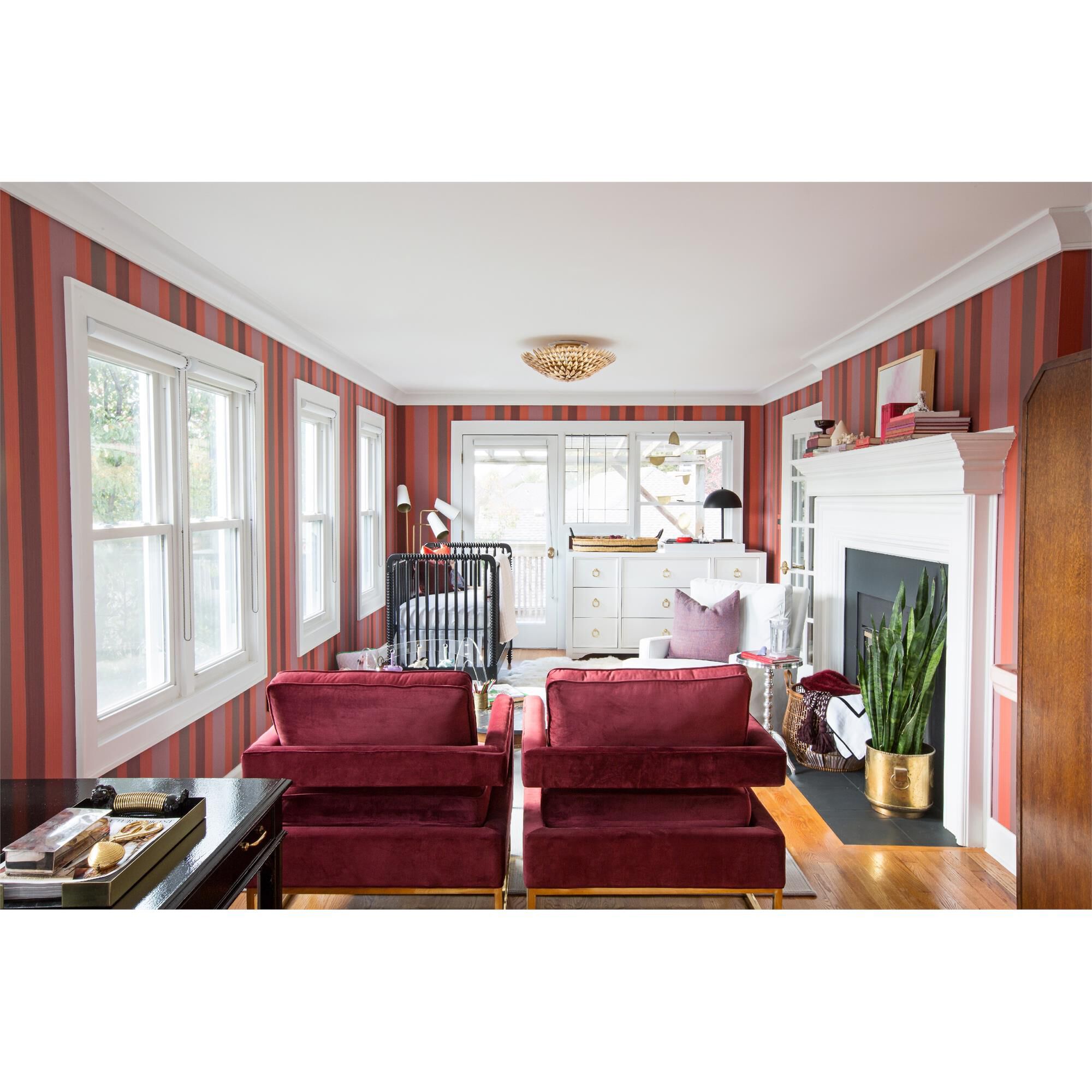 Broche 24 Inch 6 Light Flush Mount,