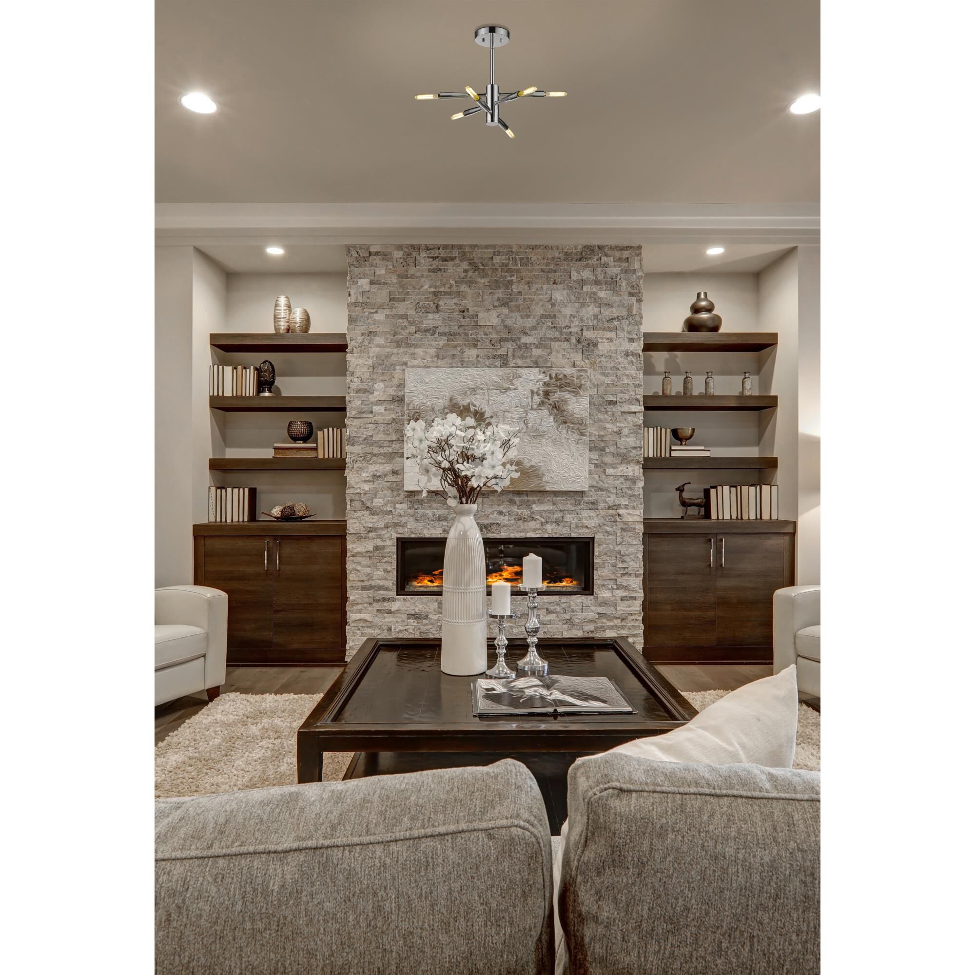 Ascension 16 Inch 6 Light Semi Flush Mount by Z-Lite