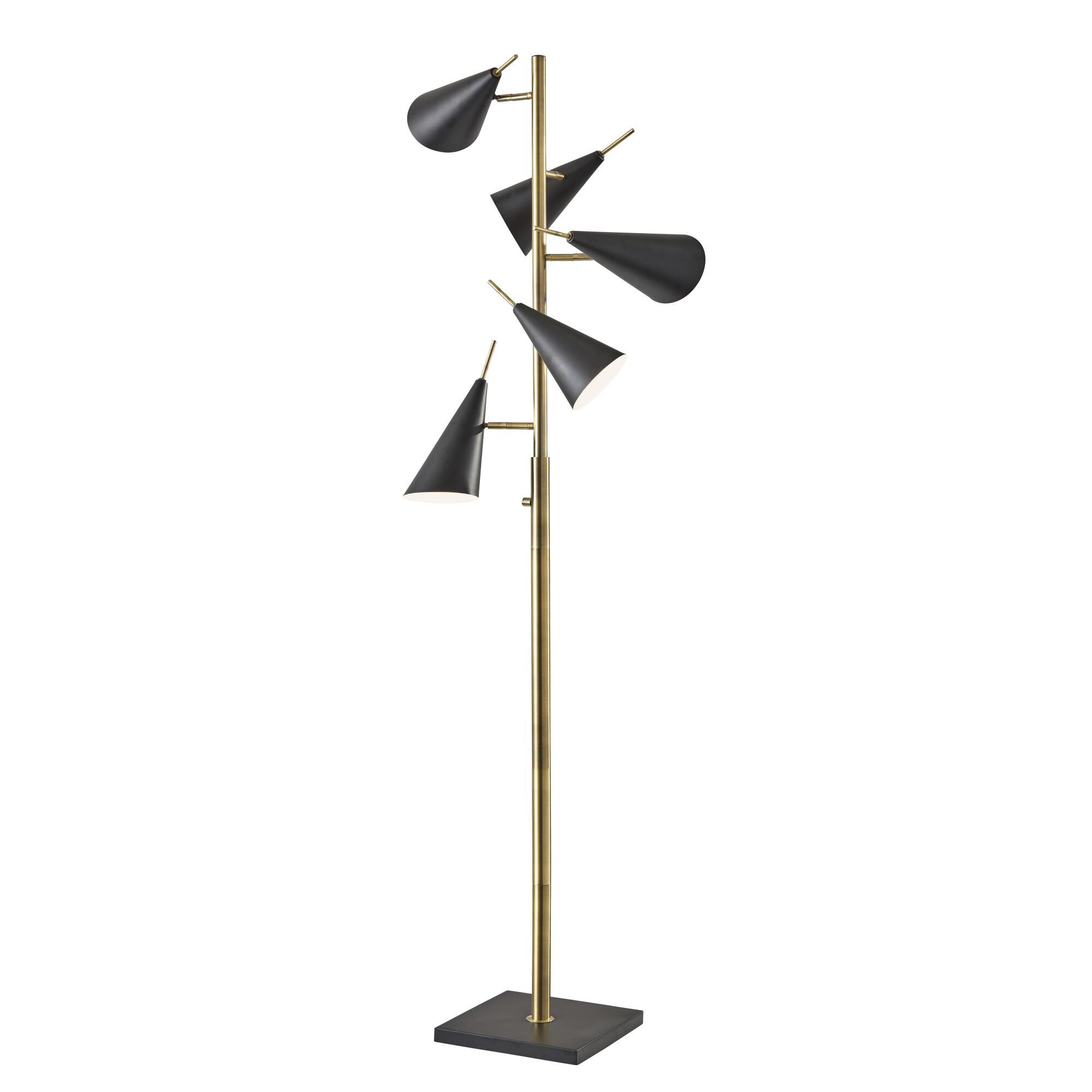 Shown in Antique Brass & Black finish