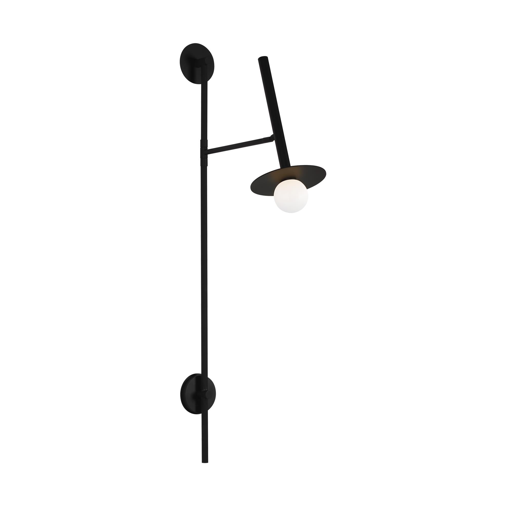 Shown in Midnight Black finish and Milk Whitesteel glass