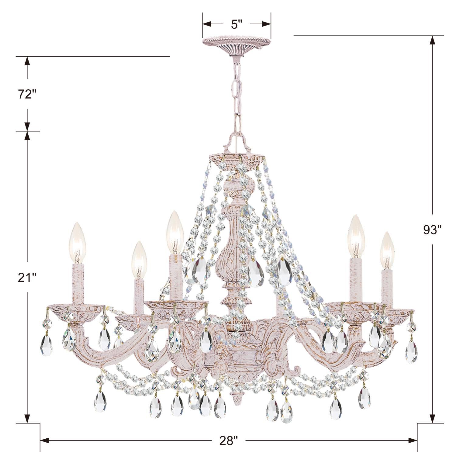 Paris Market 28 Inch 6 Light Chandelier by Crystorama