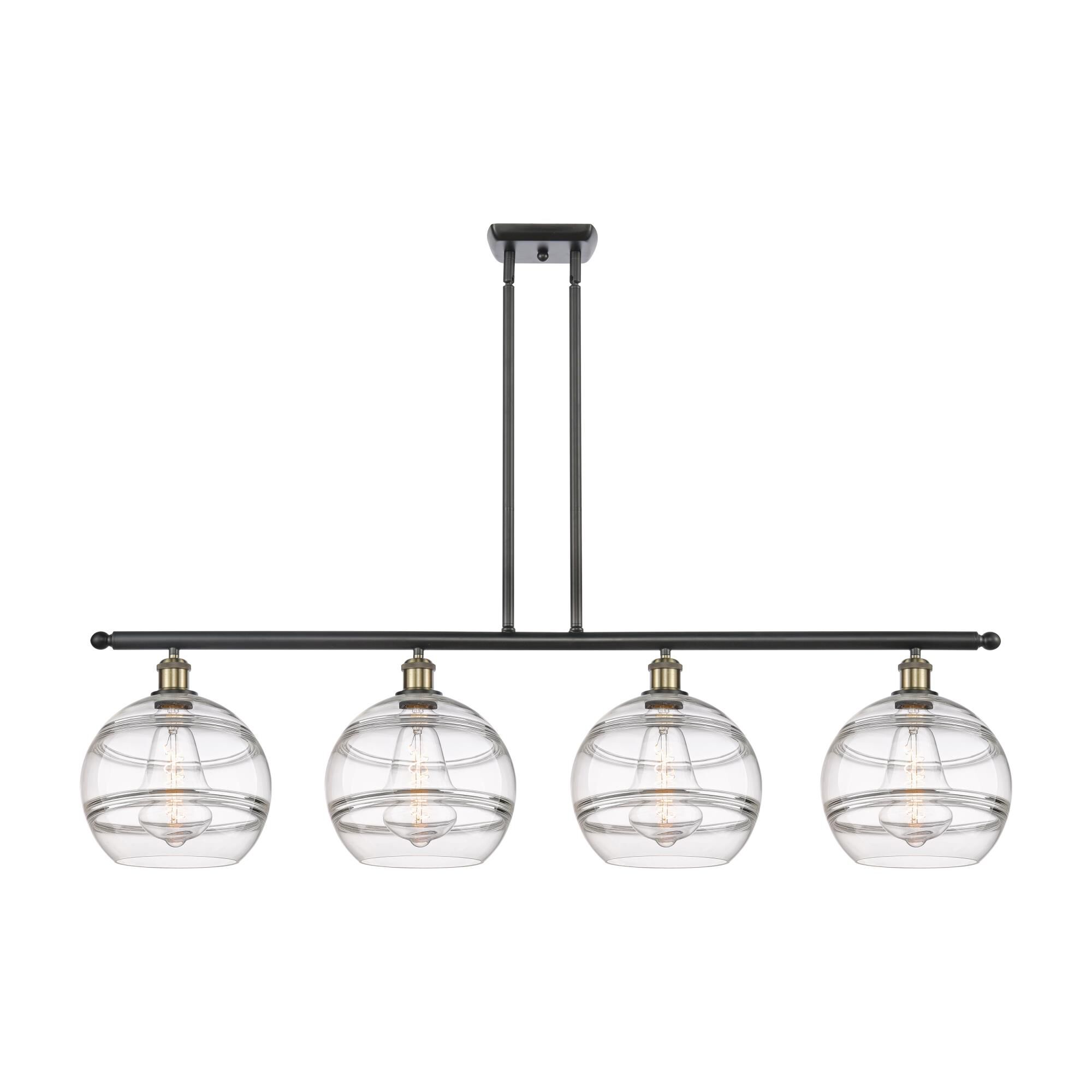 Shown in Black Antique Brass finish and Clear glass