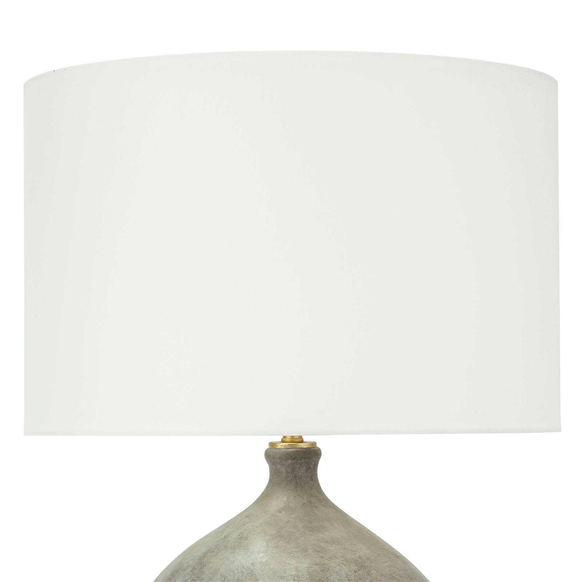 Shown in Brown finish and Linen shade