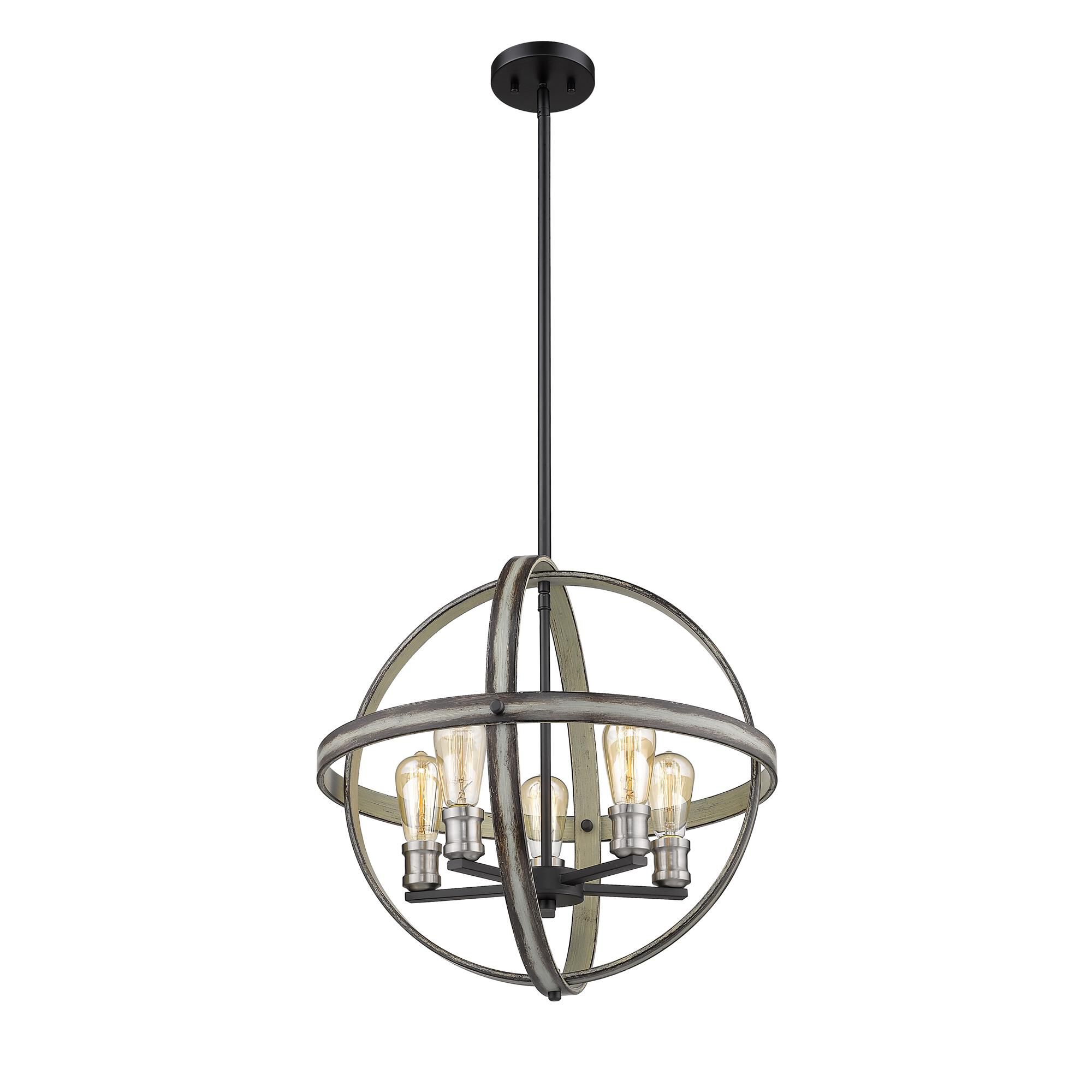 Shown in Ashen Barnboard finish and --- glass and --- shade