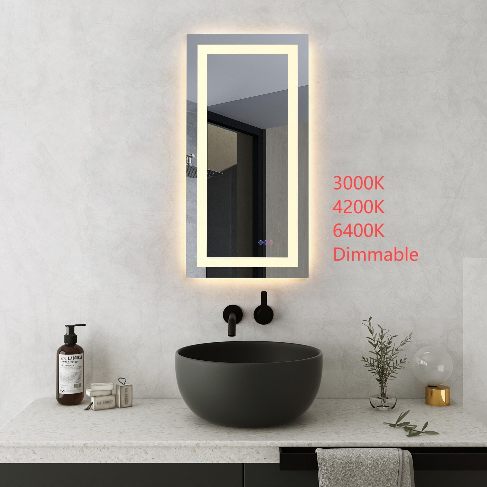 Riven 40 Inch LED Lighted Mirror by Elegant Dcor