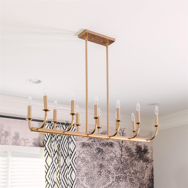 Bailey Medium Linear Chandelier by Crystorama