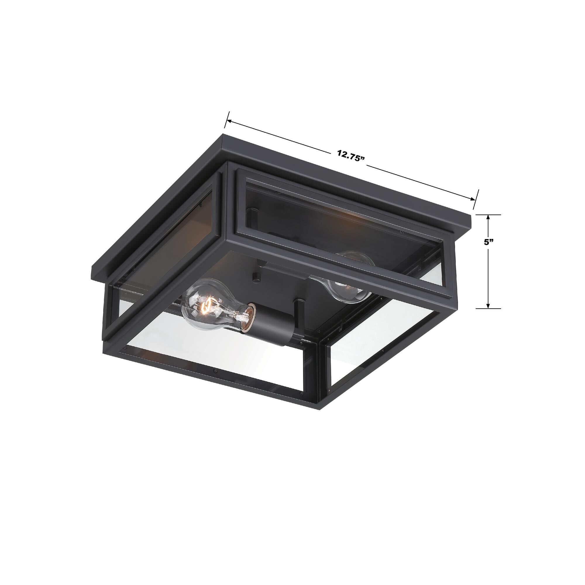 Shown in Matte Black finish and Clear glass and Clear Glass shade