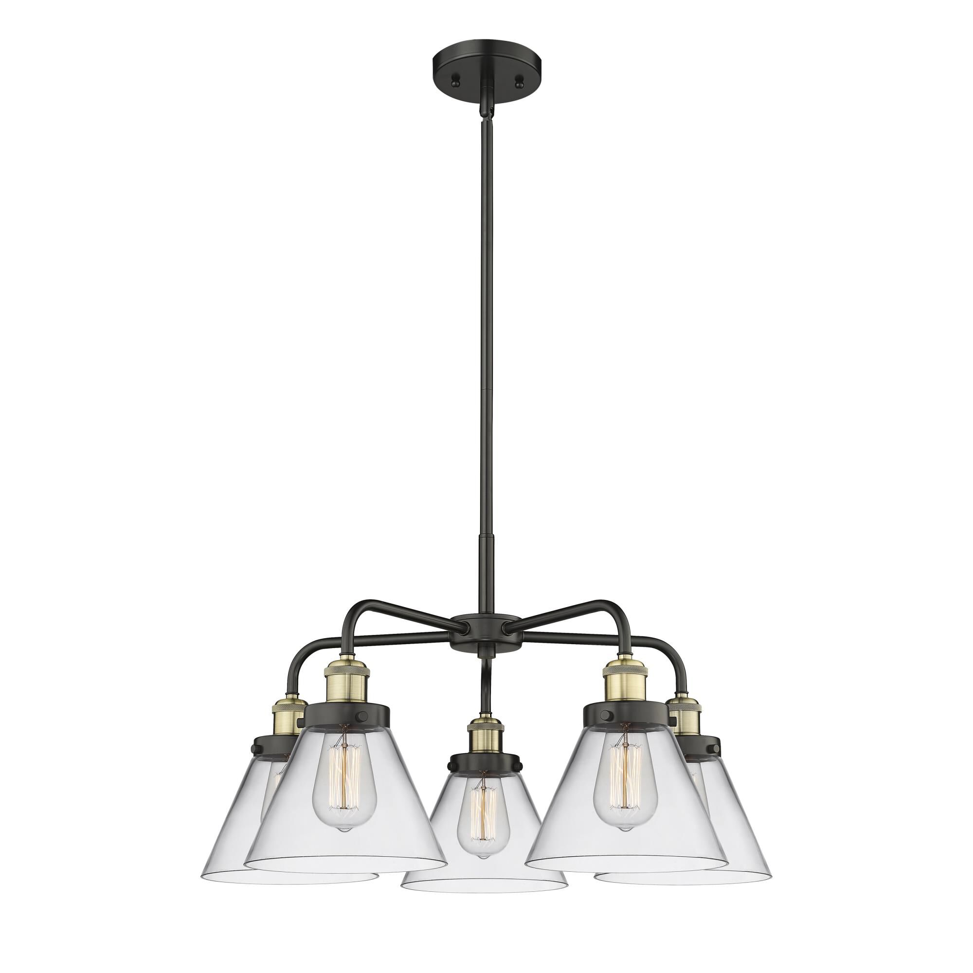 Bruno Marashlian Cone 25 Inch 5 Light Chandelier by Innovations Lighting