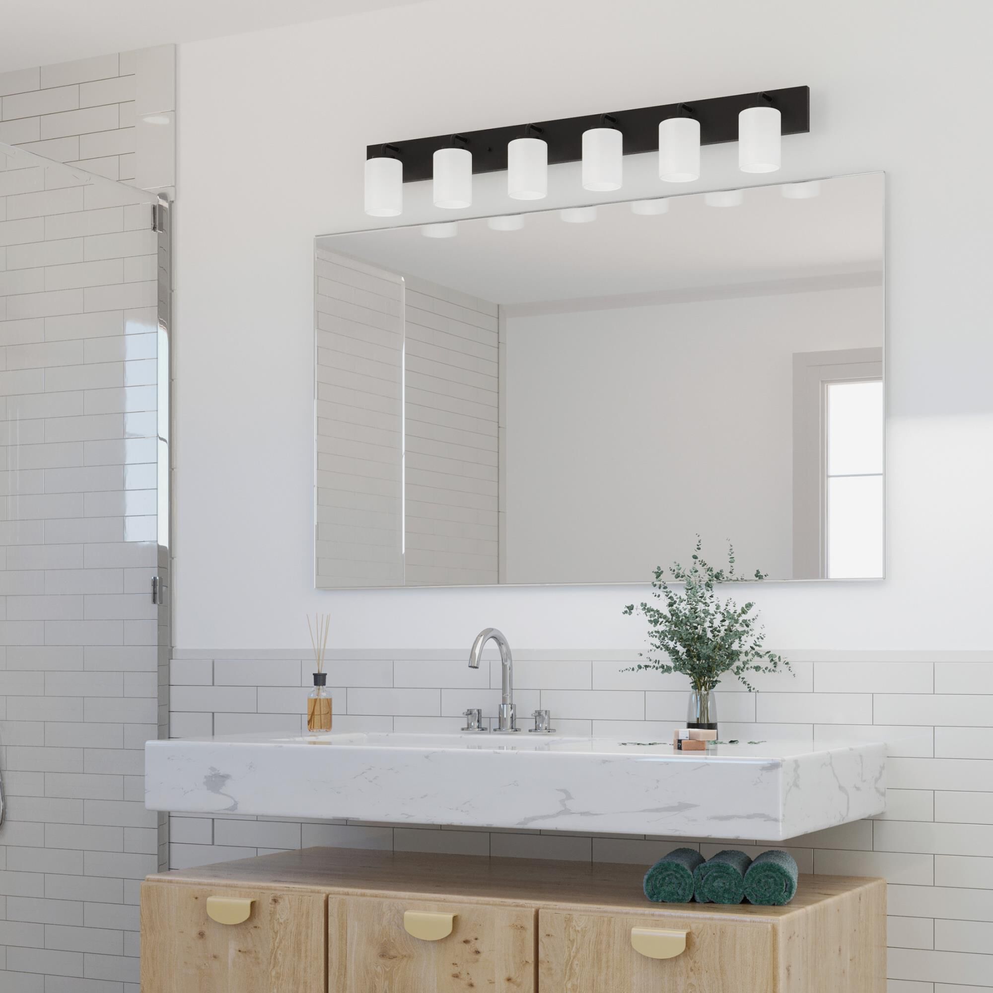 Merry 48 Inch 6 Light Bath Vanity Light by Progress Lighting