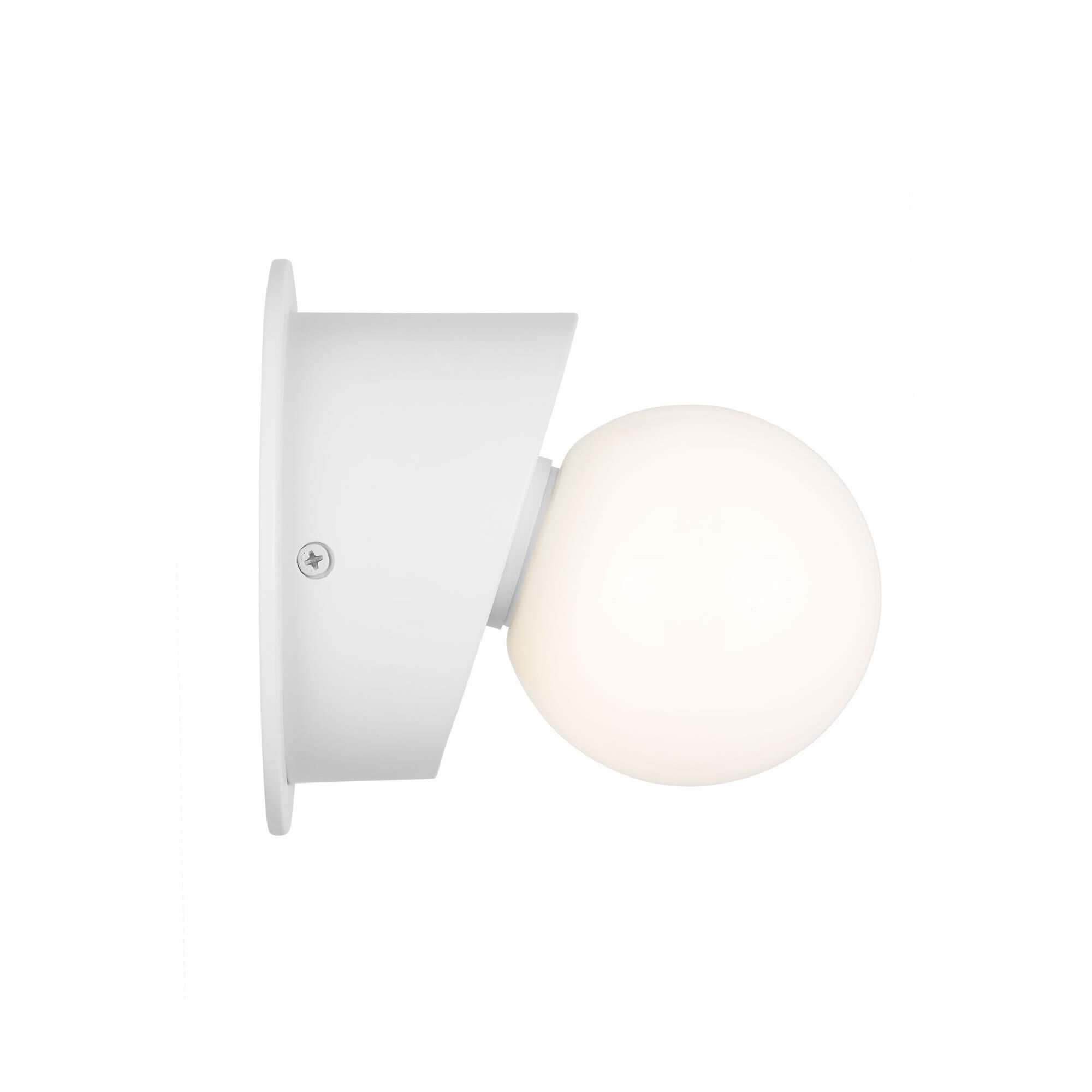 Shown in Matte White finish and Milk glass