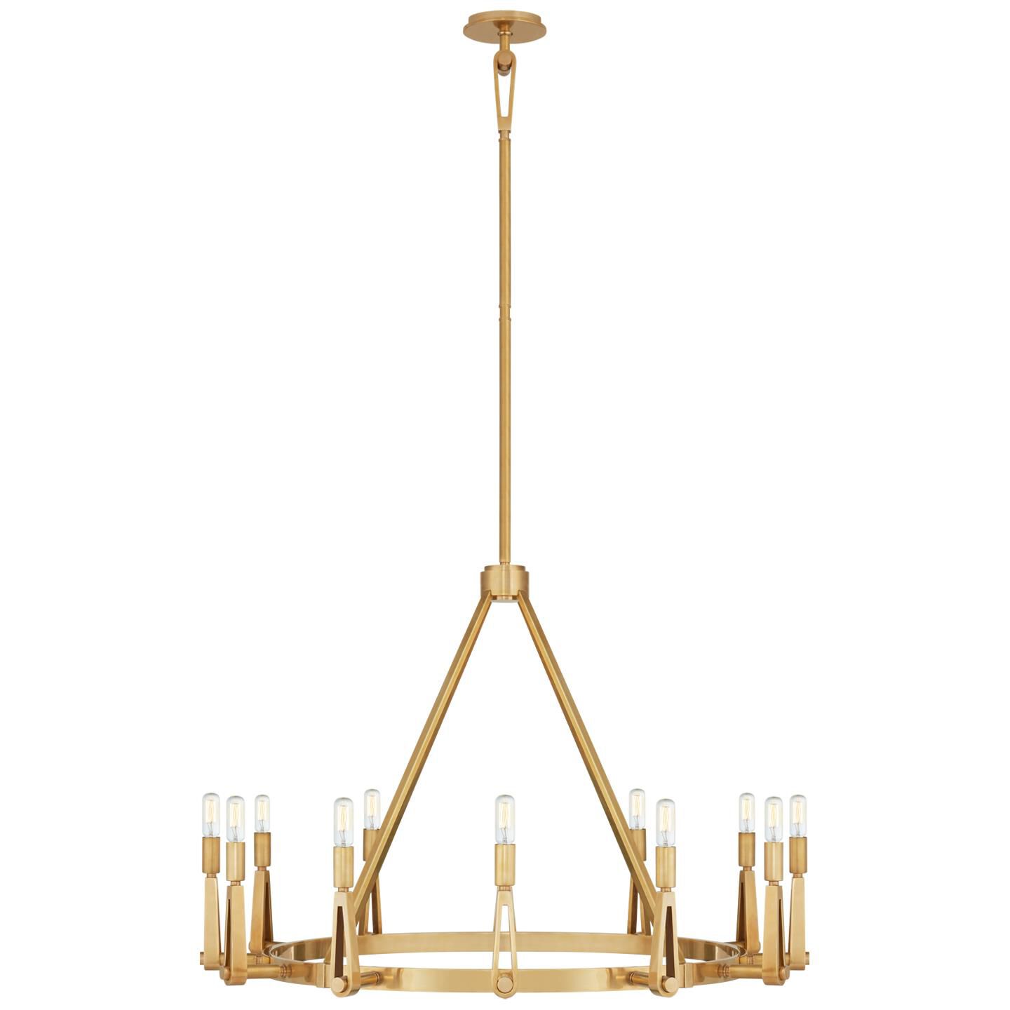 Shown in Hand-Rubbed Antique Brass finish and No Option shade